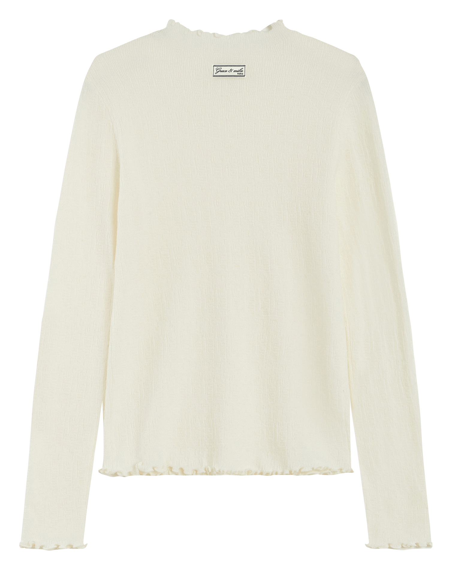 Pull col rond  GRACE ET MILA Blanc