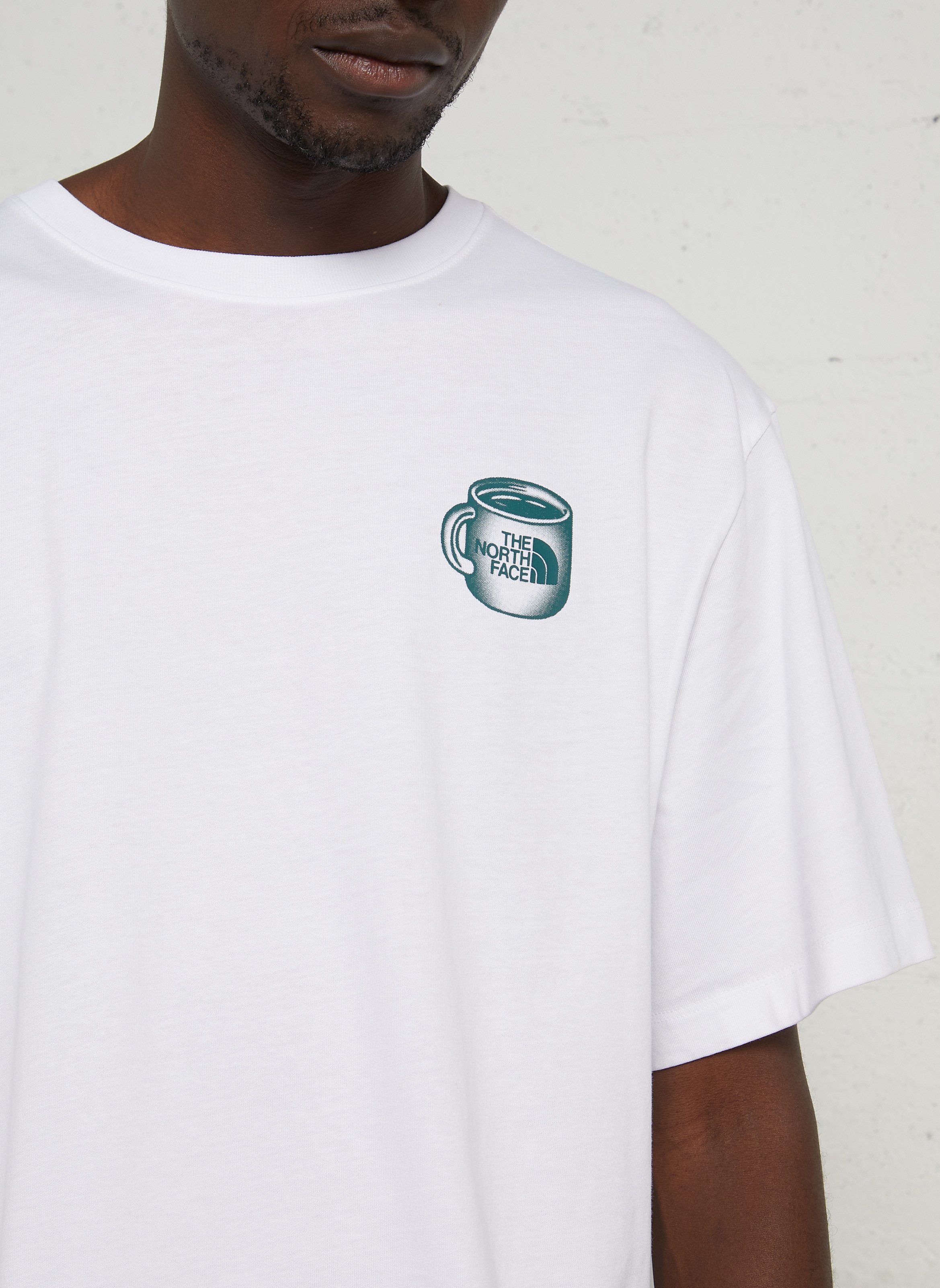 Kurzarm T-Shirt mit Baumwolldruck THE NORTH FACE Weiss