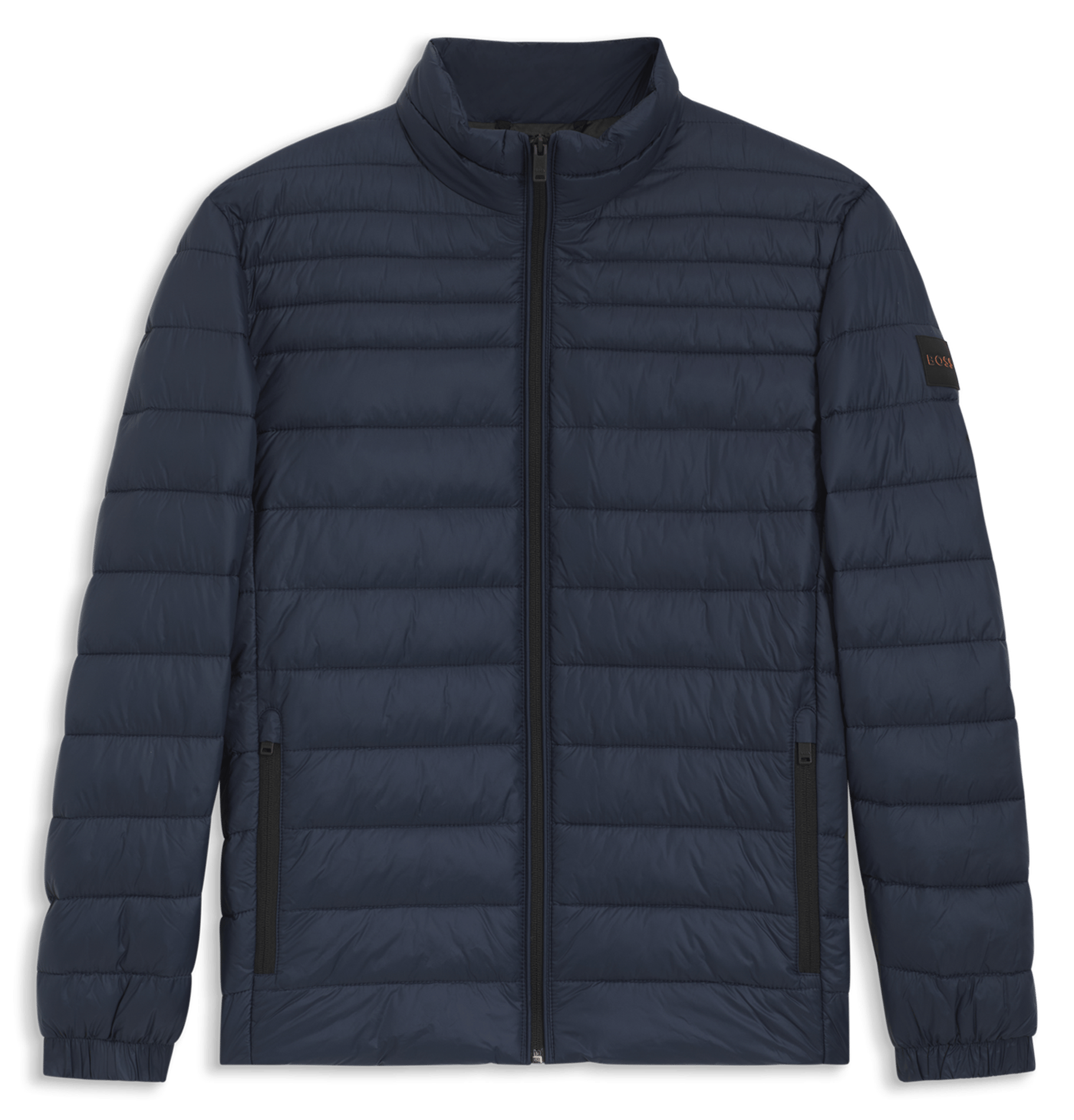 Quilted water-repellent and packable jacket with logo BOSS Blue