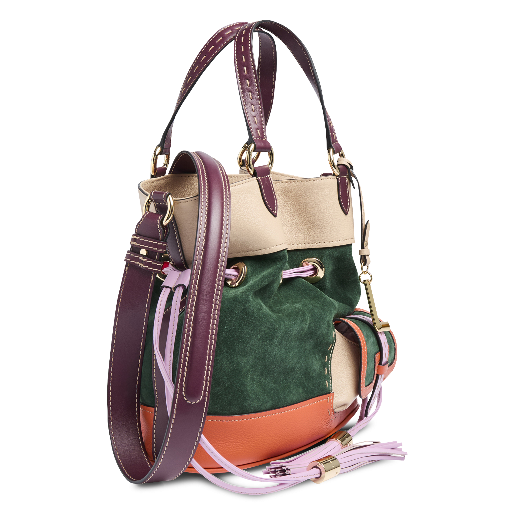 Beuteltasche aus Leder LANCEL Grun