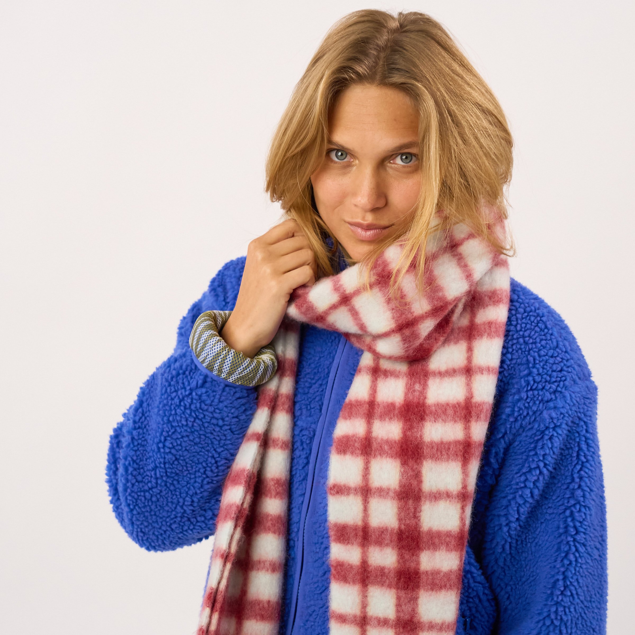 Regular wool scarf BILLYBELT Red