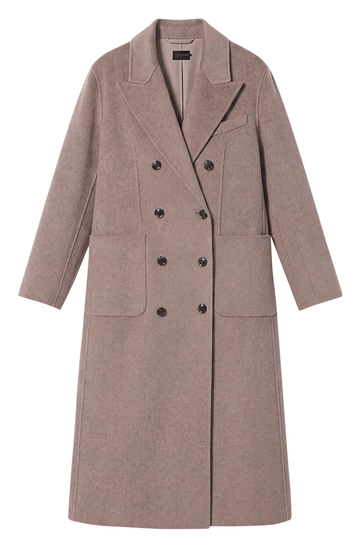 Manteau col tailleur en laine mélangée TARA JARMON Marron