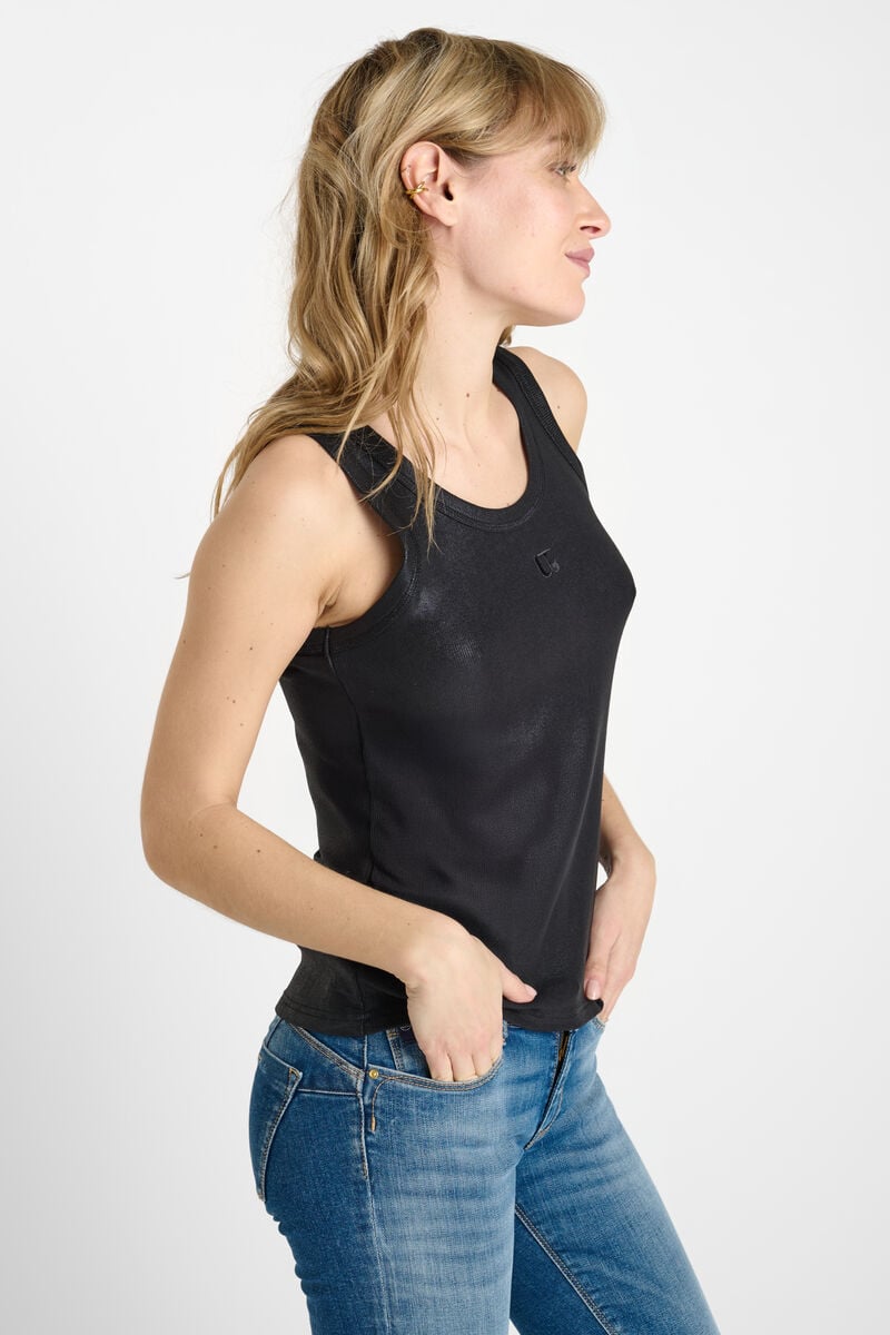Round-neck tank top LE TEMPS DES CERISES Black
