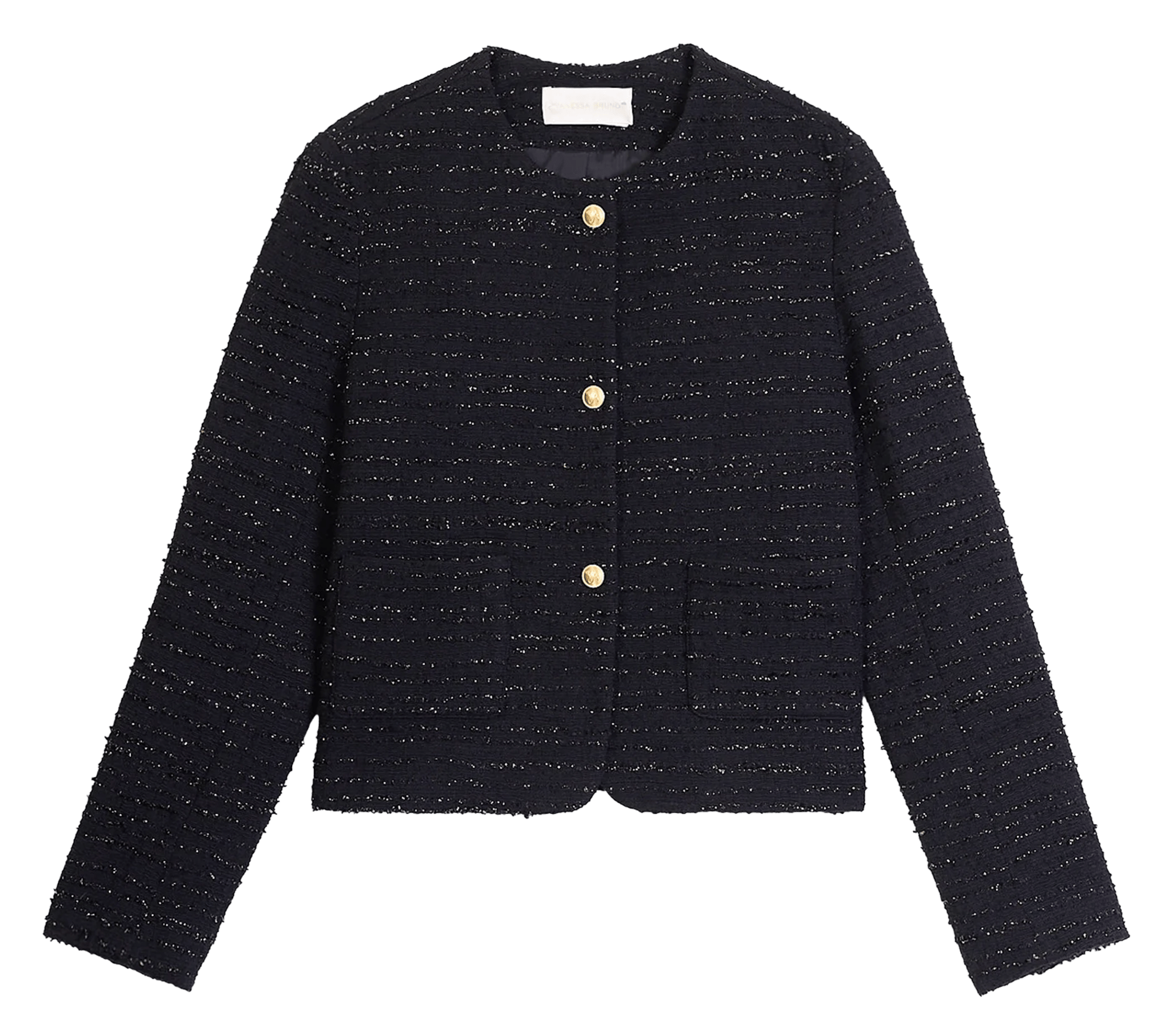 Tweed-Jacke mit Rundhalskragen VANESSA BRUNO Schwarz