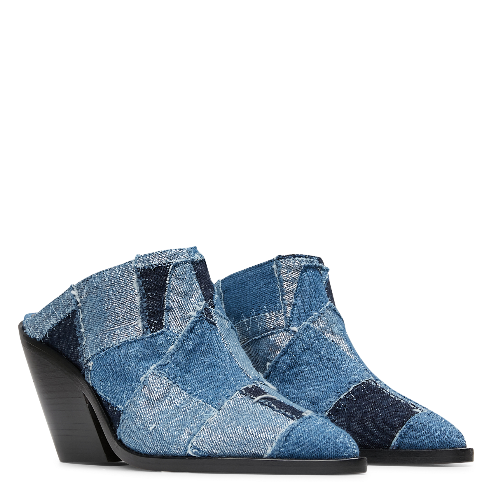 Mules patchwork à talons IRO Jean brut