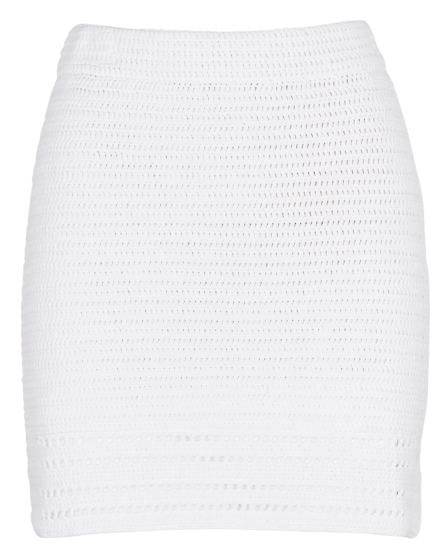 Jupe courte ajourée à taille haute en crochet IRO Blanc