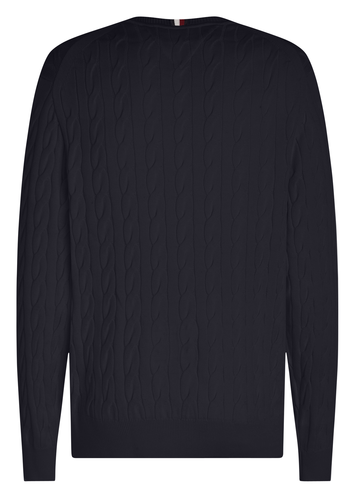 Gerade geschnittener Rundhalspullover aus Bio-Baumwolle TOMMY HILFIGER Blau