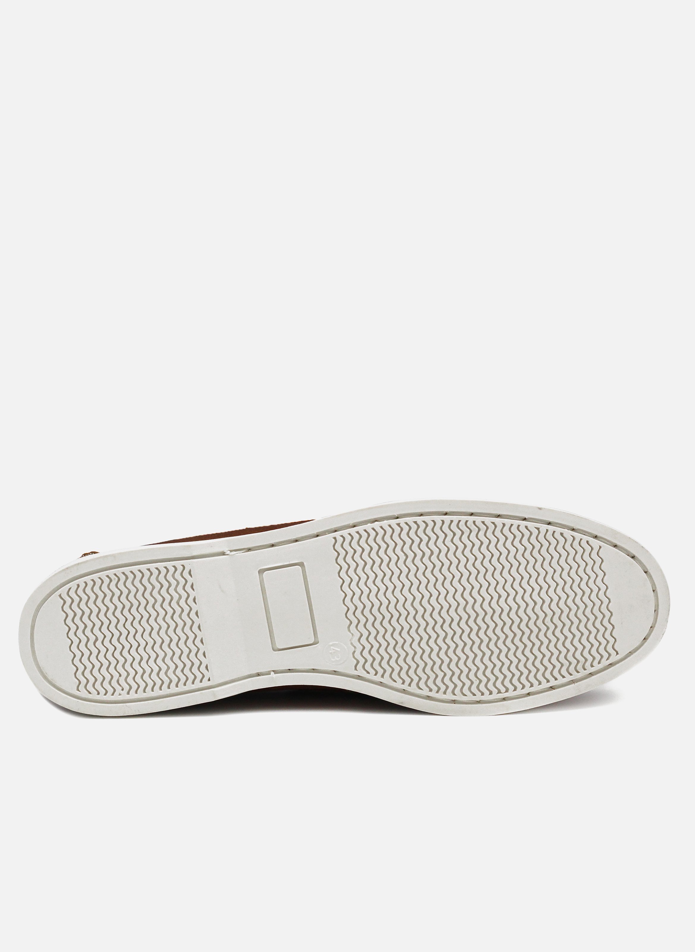 Leather deck shoes JULES & JENN Brown