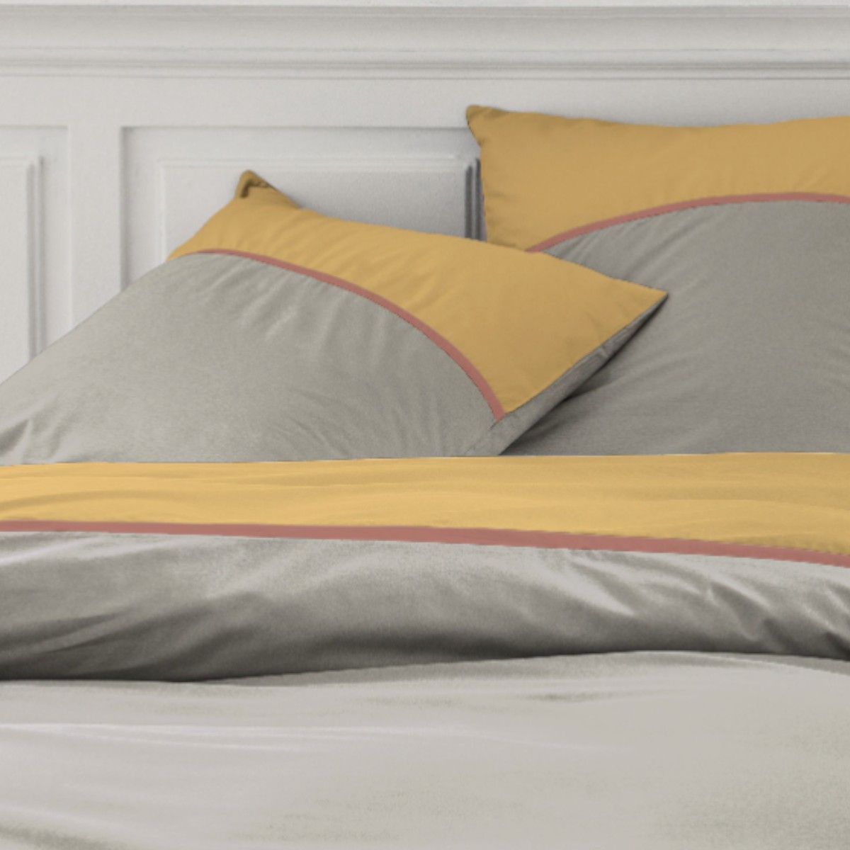Cotton bedding set TODAY LINGE DE MAISON Yellow