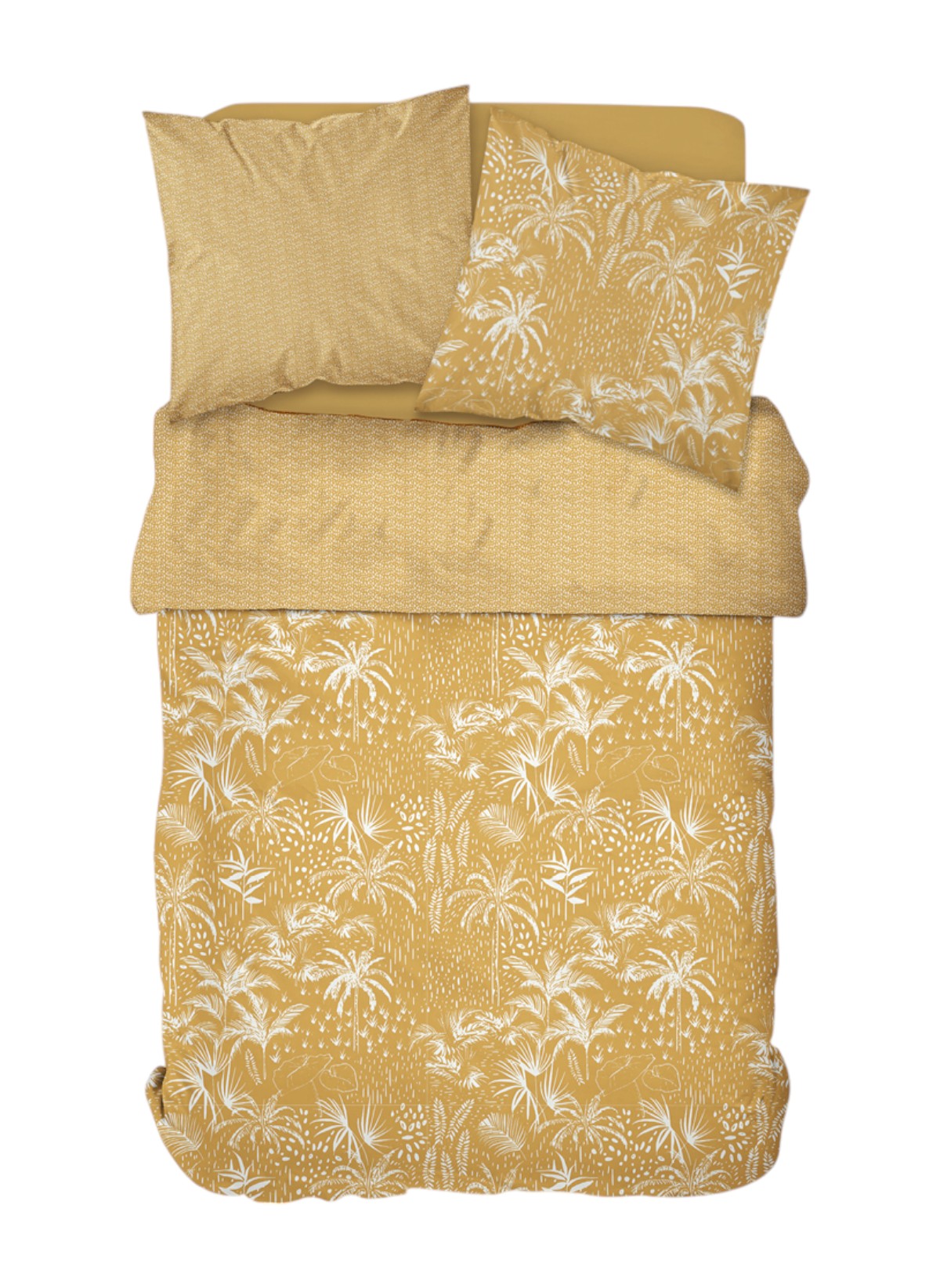 Printed cotton bed set TODAY LINGE DE MAISON Yellow
