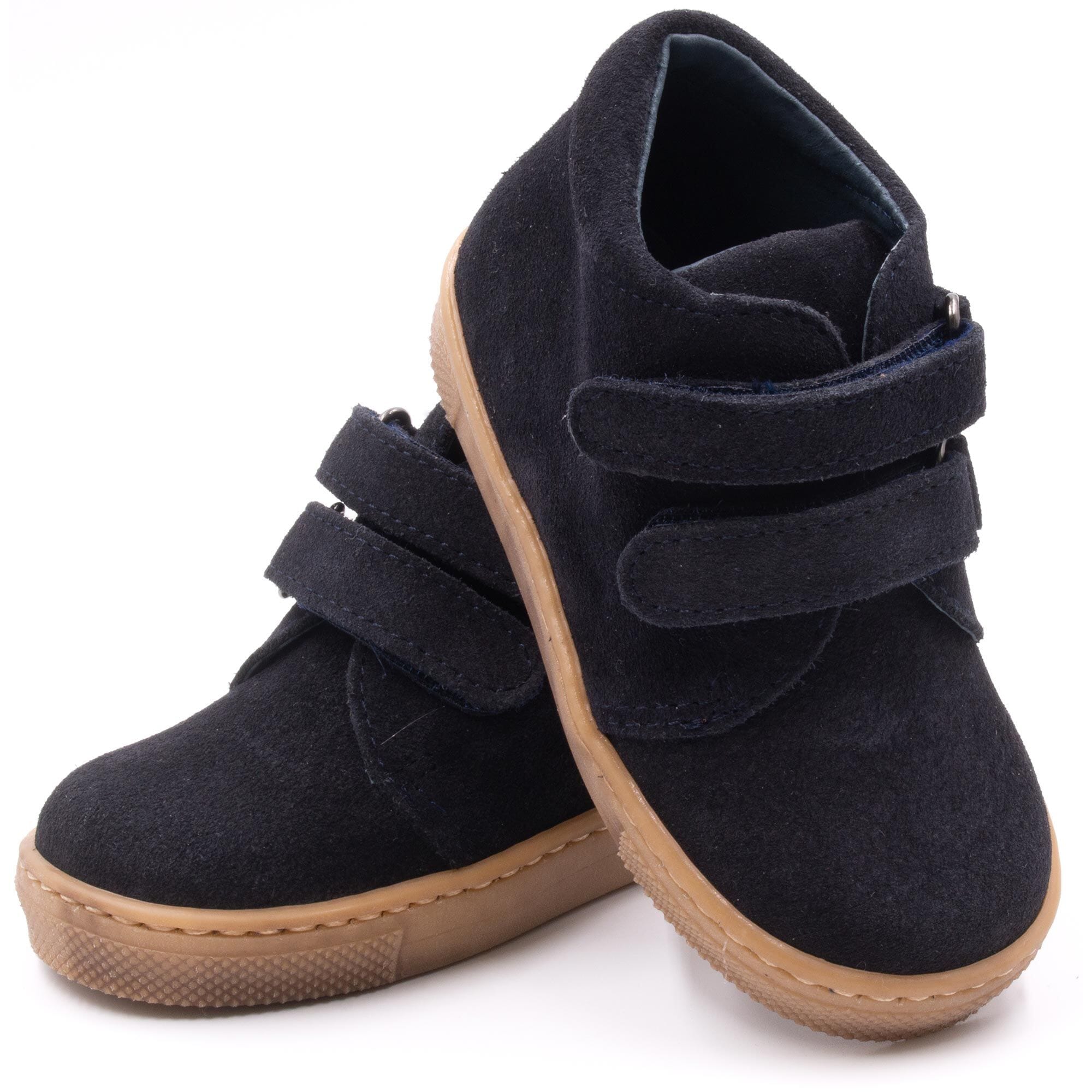 Bottines garçon à scratch Boni & Sidonie Bleu