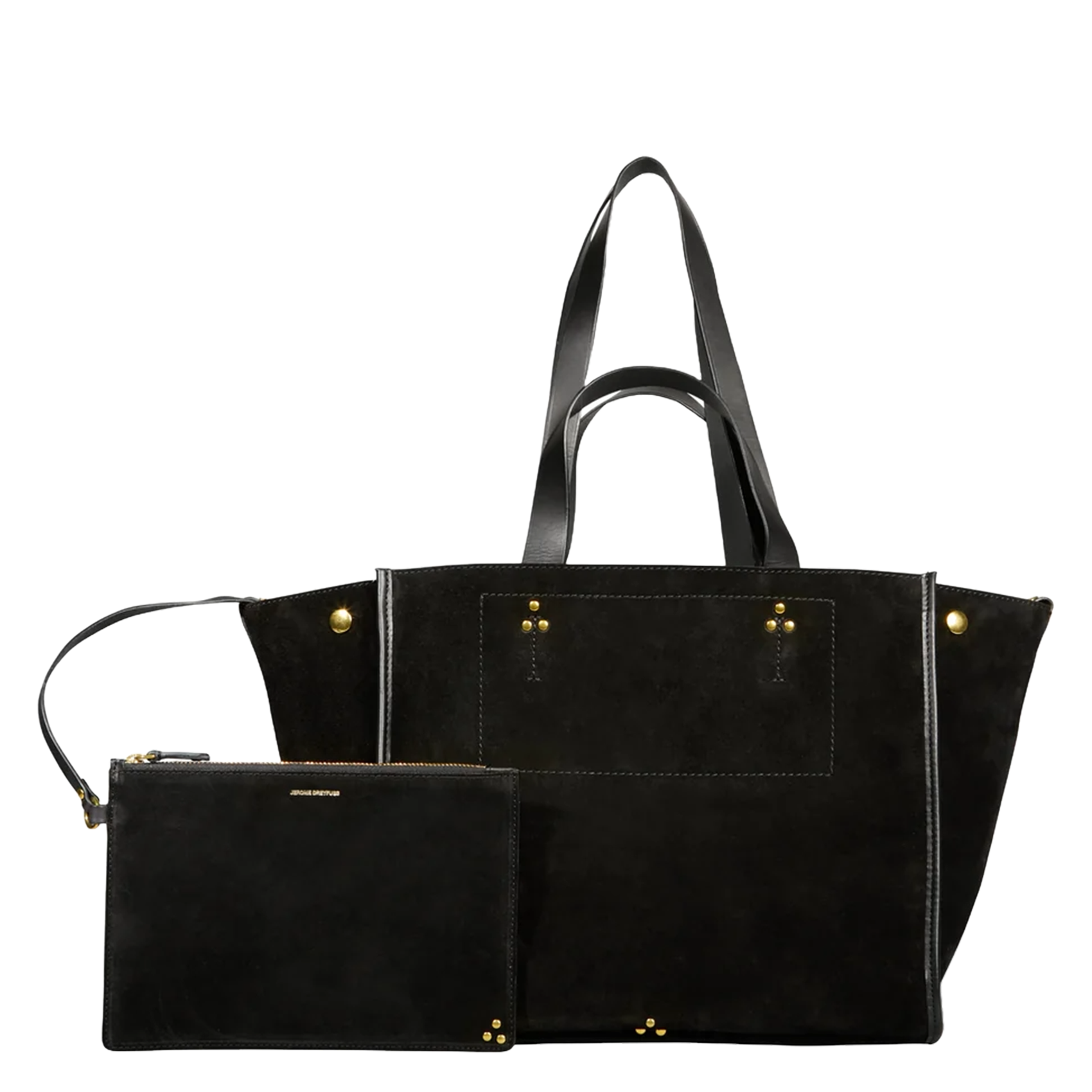 Suede tote bag JEROME DREYFUSS Black