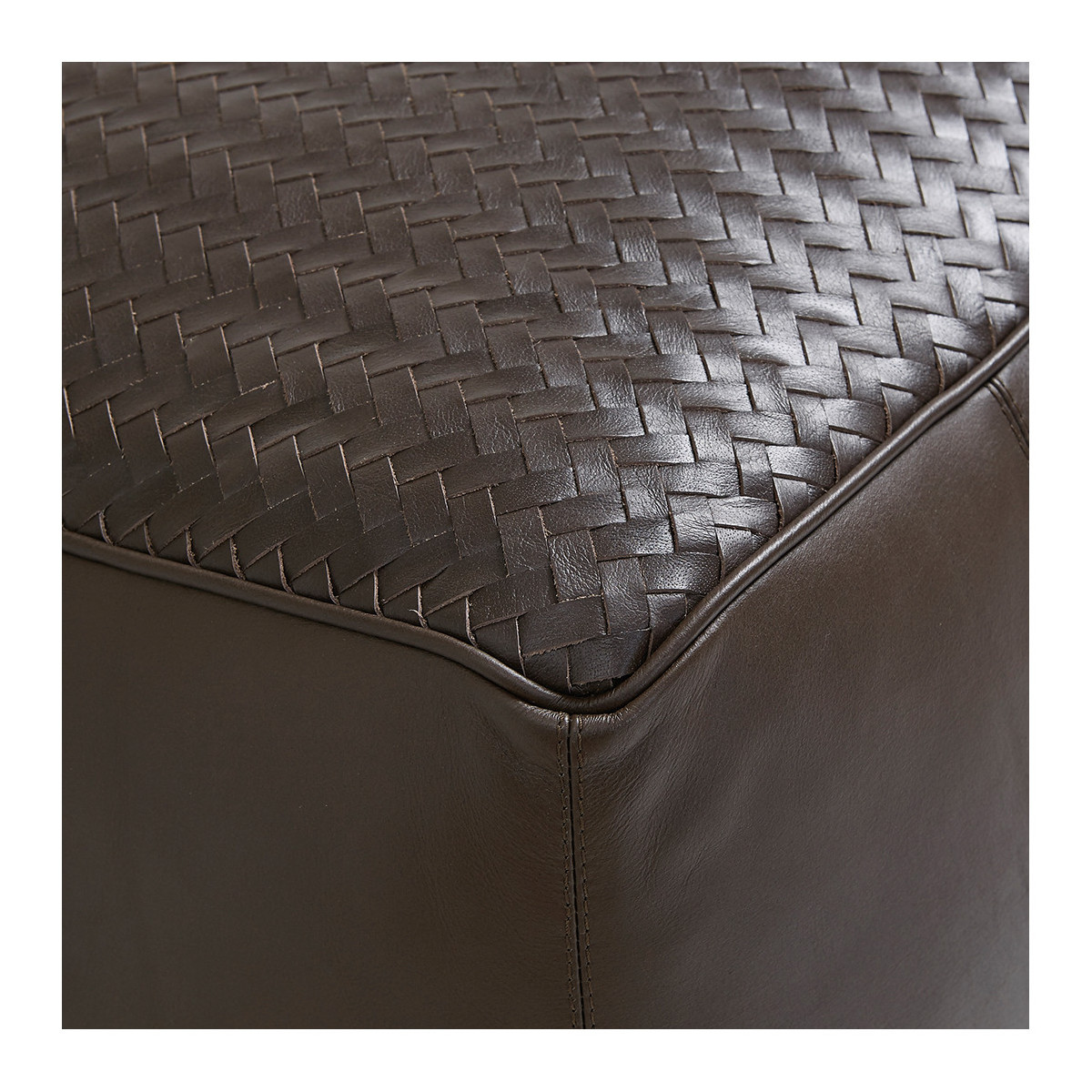 Pouf makena brun BLANC D'IVOIRE Brown