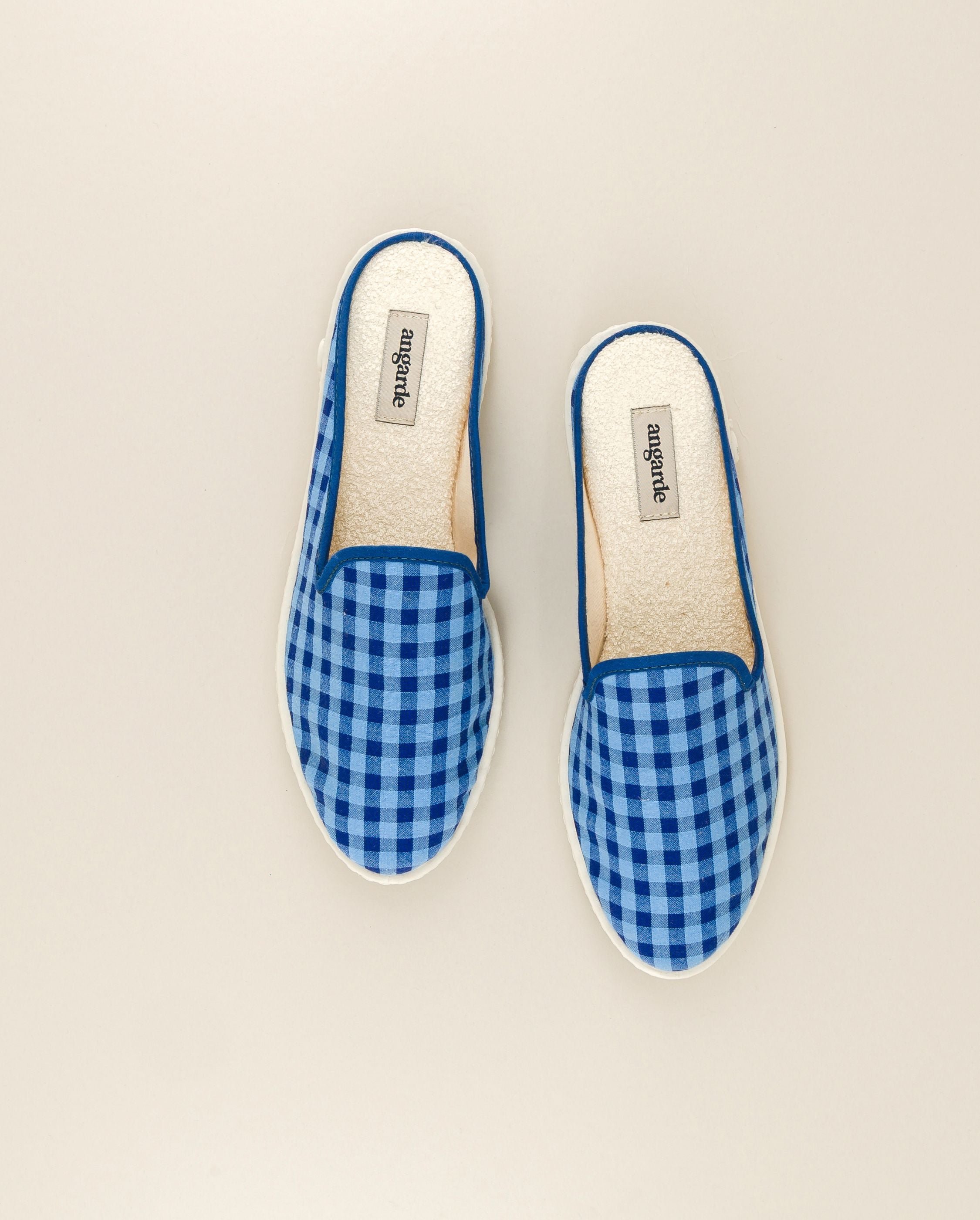 Ocean Blue Gingham Women's Mule ANGARDE Blue