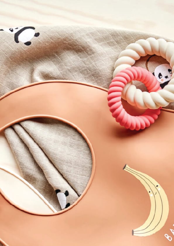 Cotton set of 2 muslin cloths OYOY LIVING DESIGN Brown