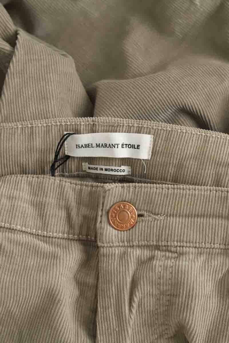 Slim cotton trousers ISABEL MARANT ÉTOILE - SECONDE MAIN Beige