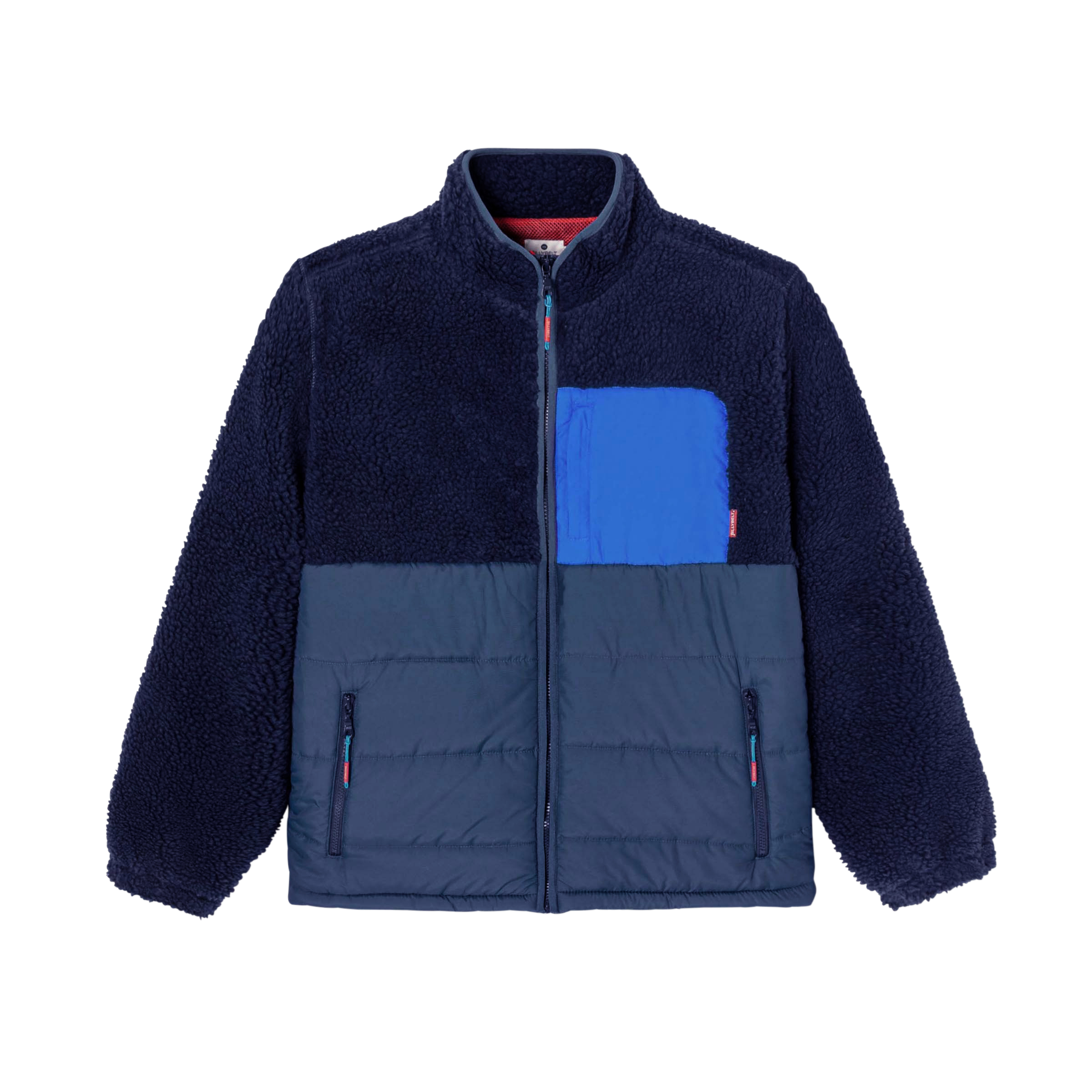 Sherpa bi-material jacket BILLYBELT Blue