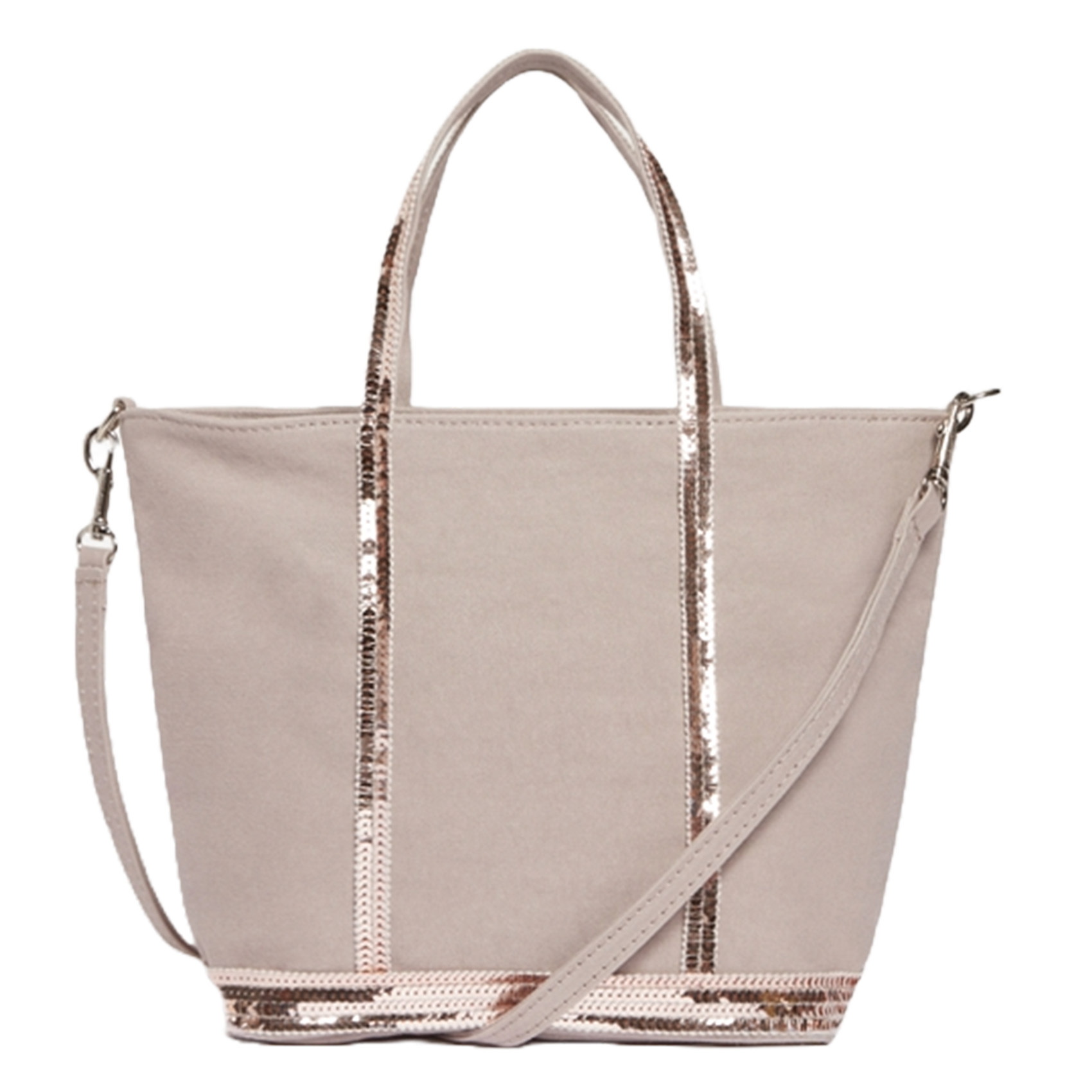 Cabas S en coton à sequins VANESSA BRUNO Rose