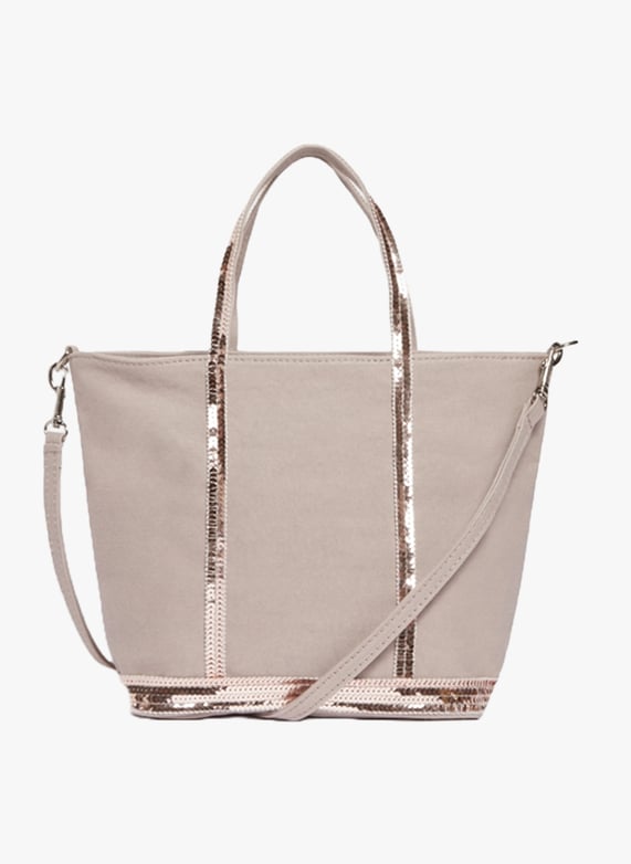 Mini shopping bag in cotone con paillettes Rosa Vanessa bruno