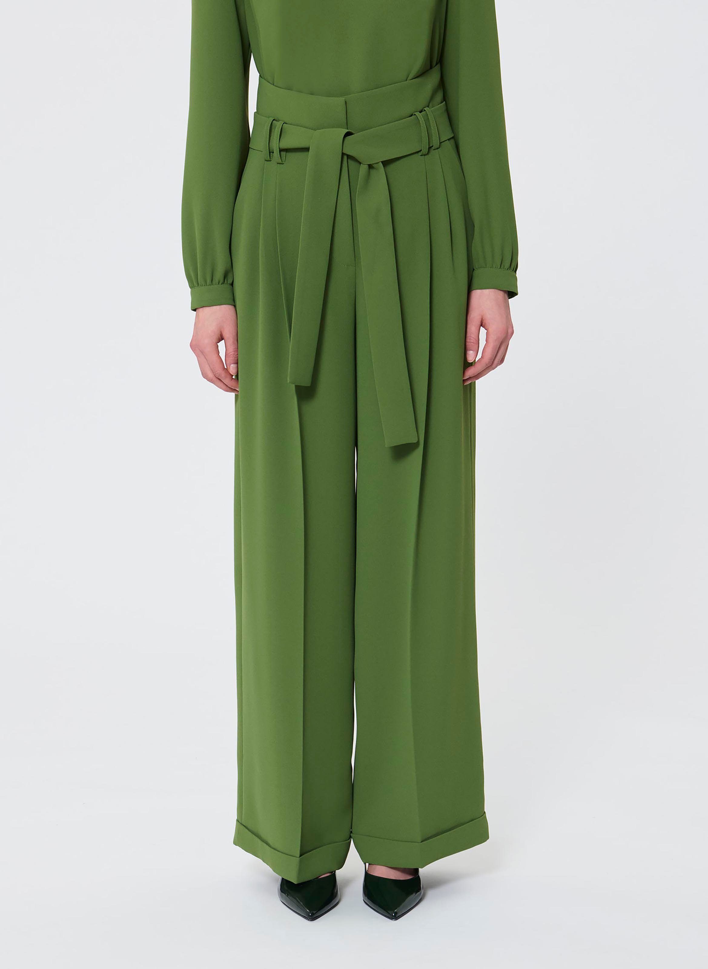 Pantalon taille haute ceinturé uni TARA JARMON