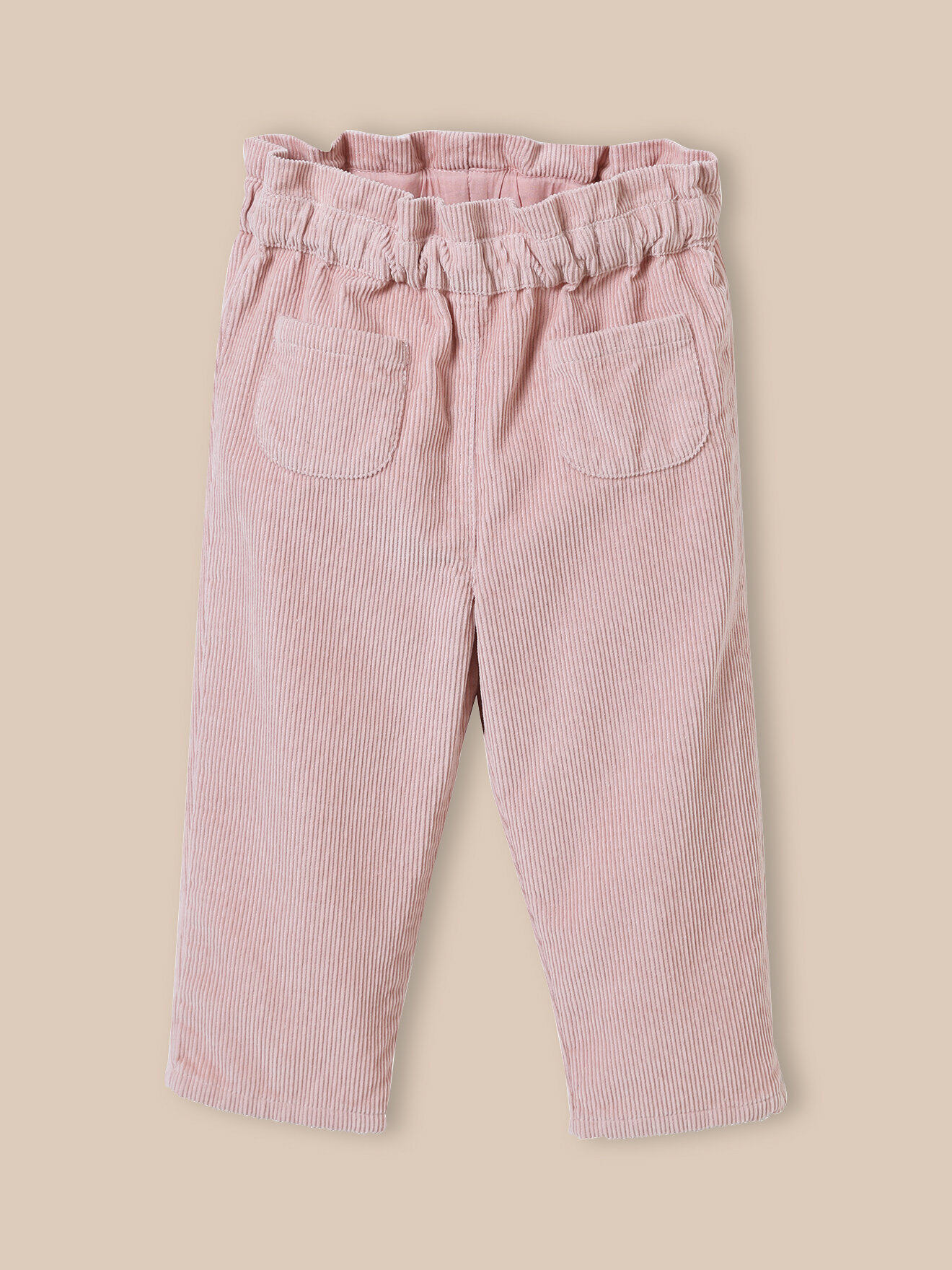 Velvet paperbag pants CYRILLUS Green