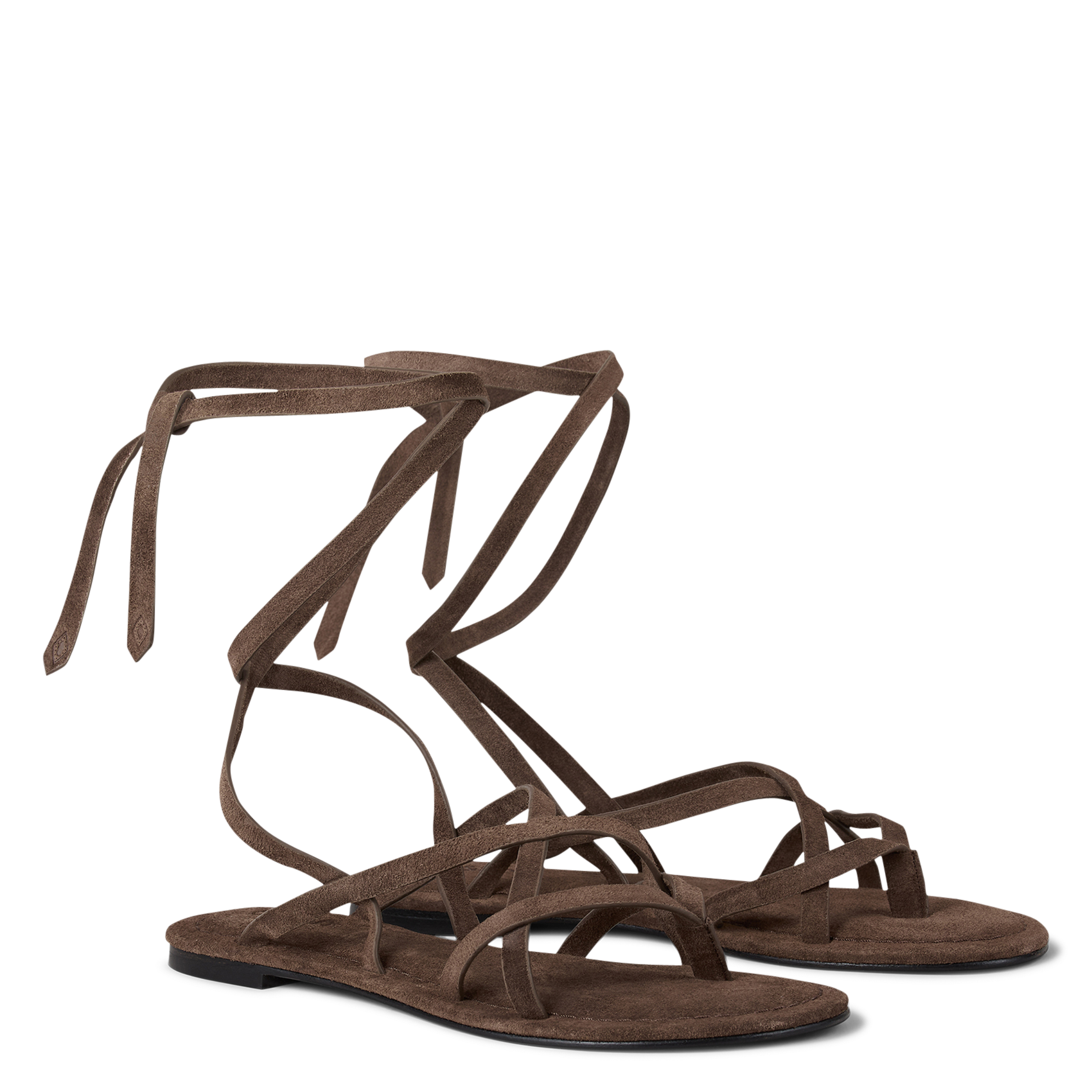 Open-toe leather lace-up sandals BA&SH Bruin