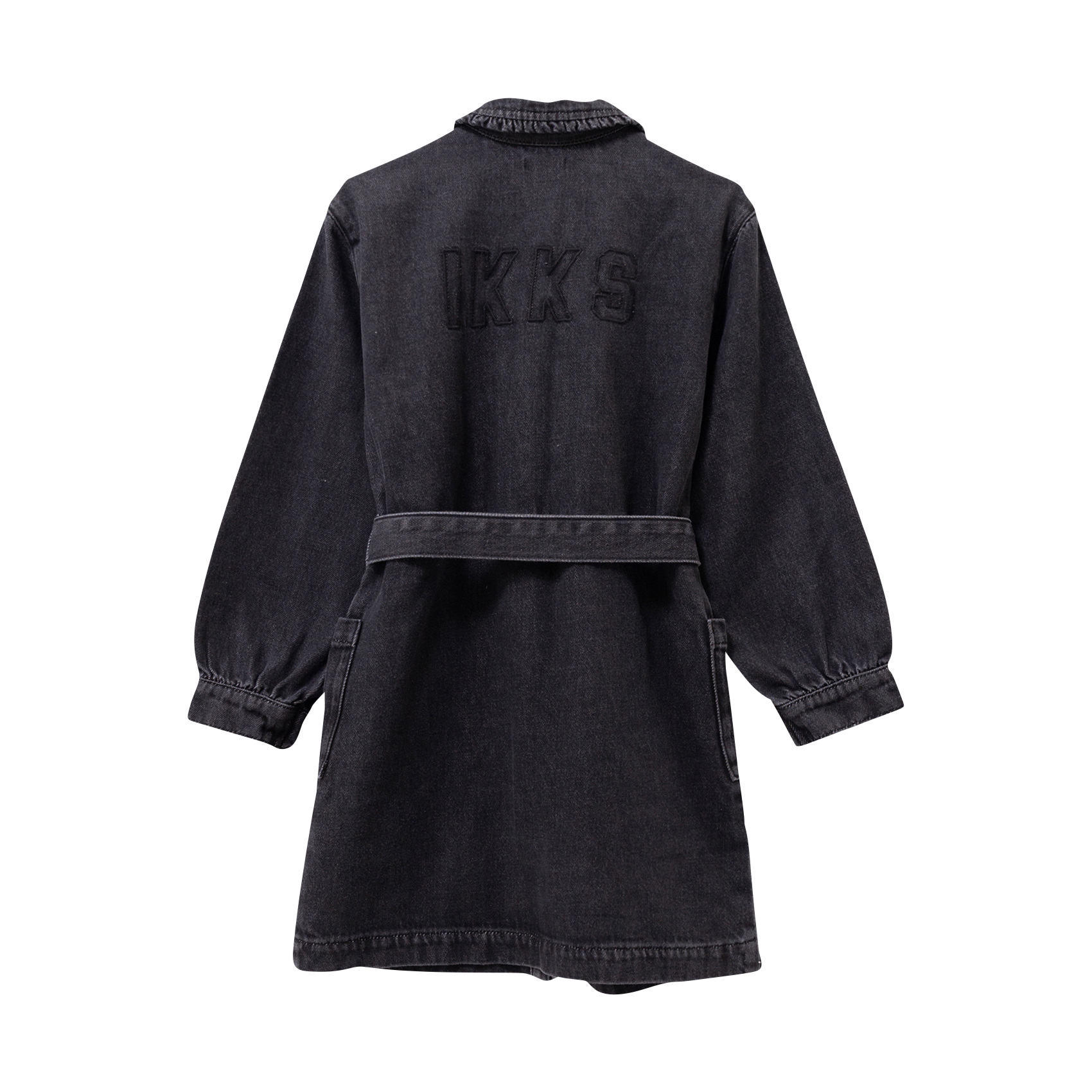 - Schmale Träger zum Binden - Ringerrücken - Weiter Schnitt - Raffung - 100 % Baumwolle - Gefüttert - Rückenhöhe: 94 cm. IKKS JUNIOR Grau