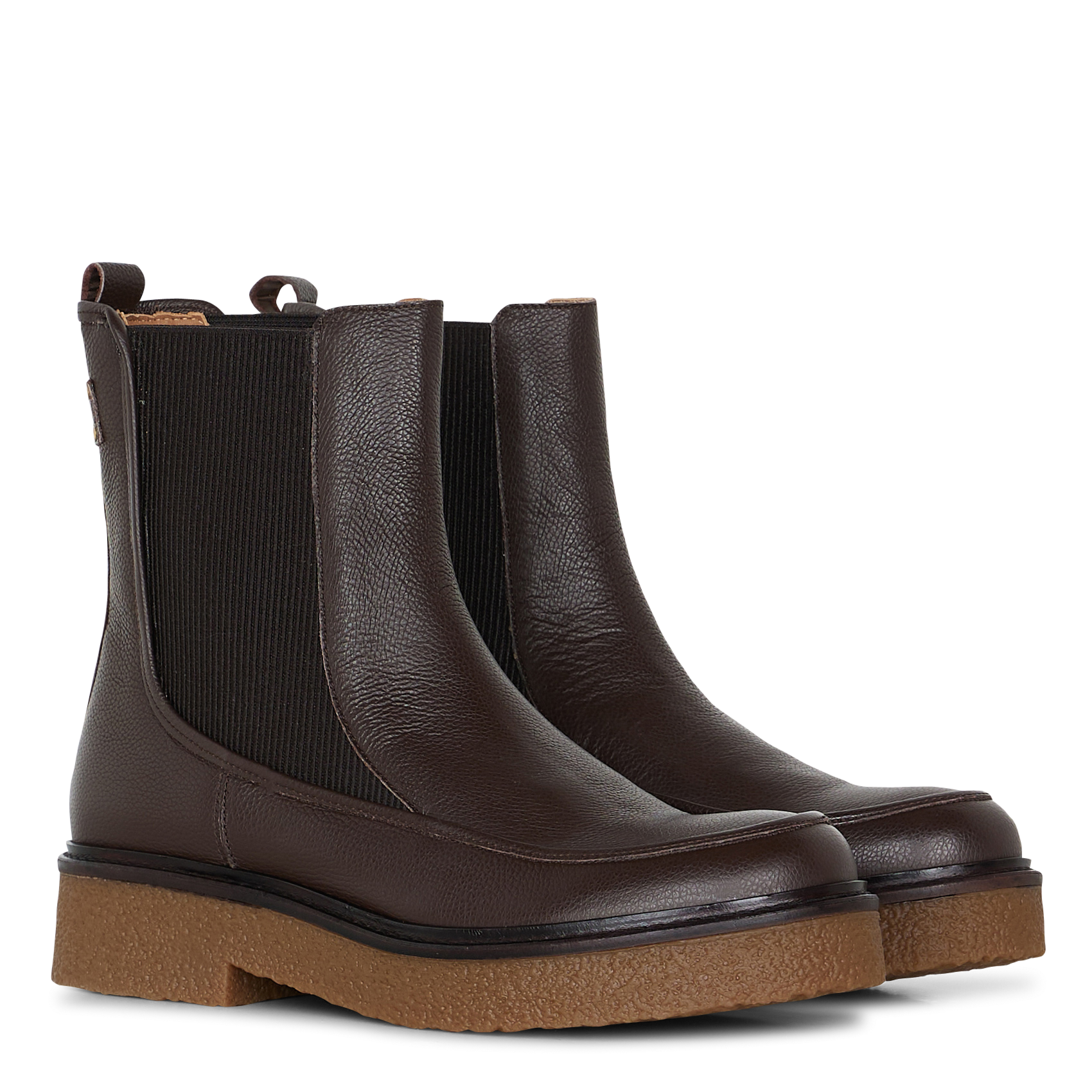 Leren enkellaarzen MAISON TOUFET Bruin