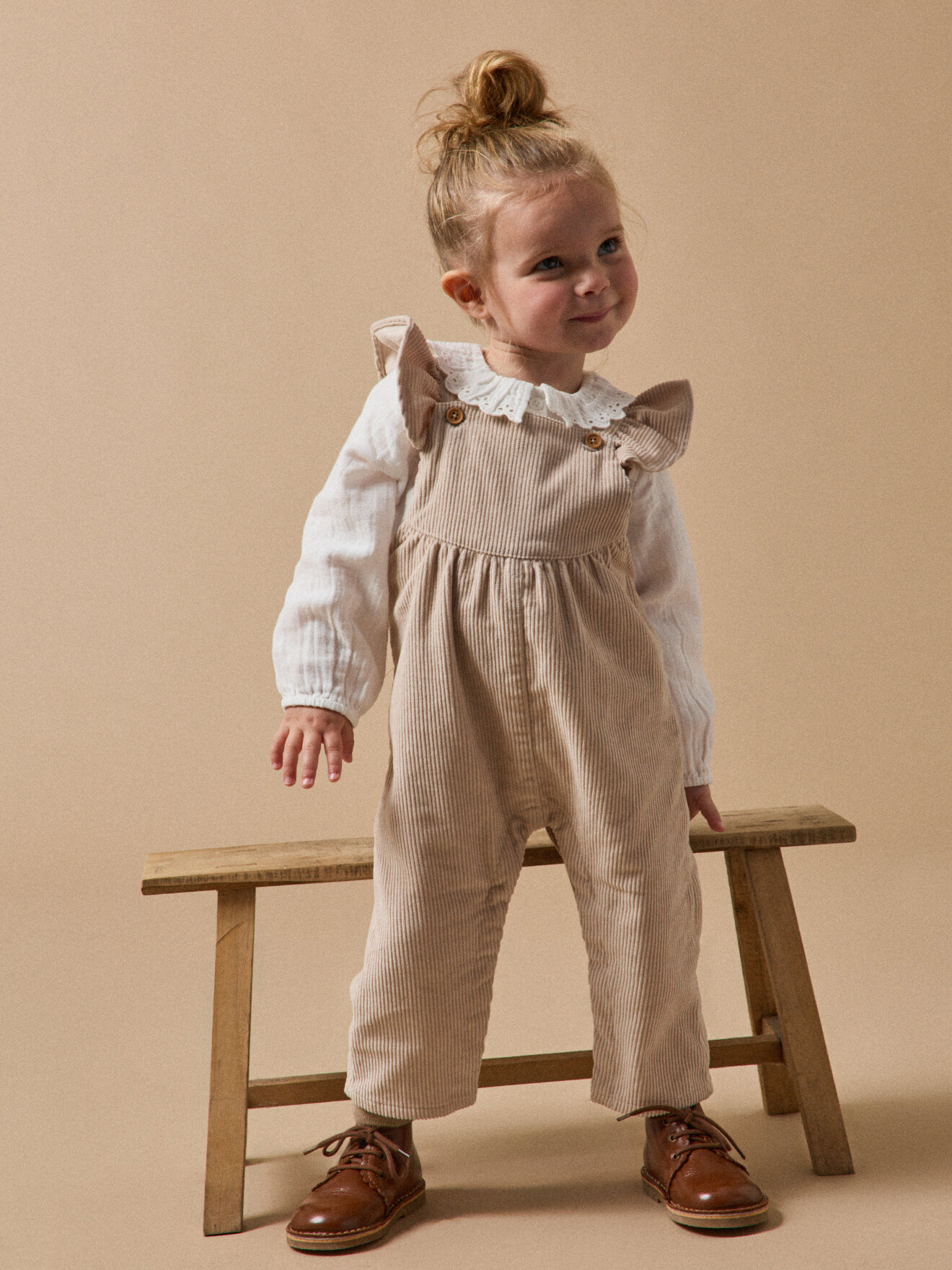 Corduroy overalls CYRILLUS Beige