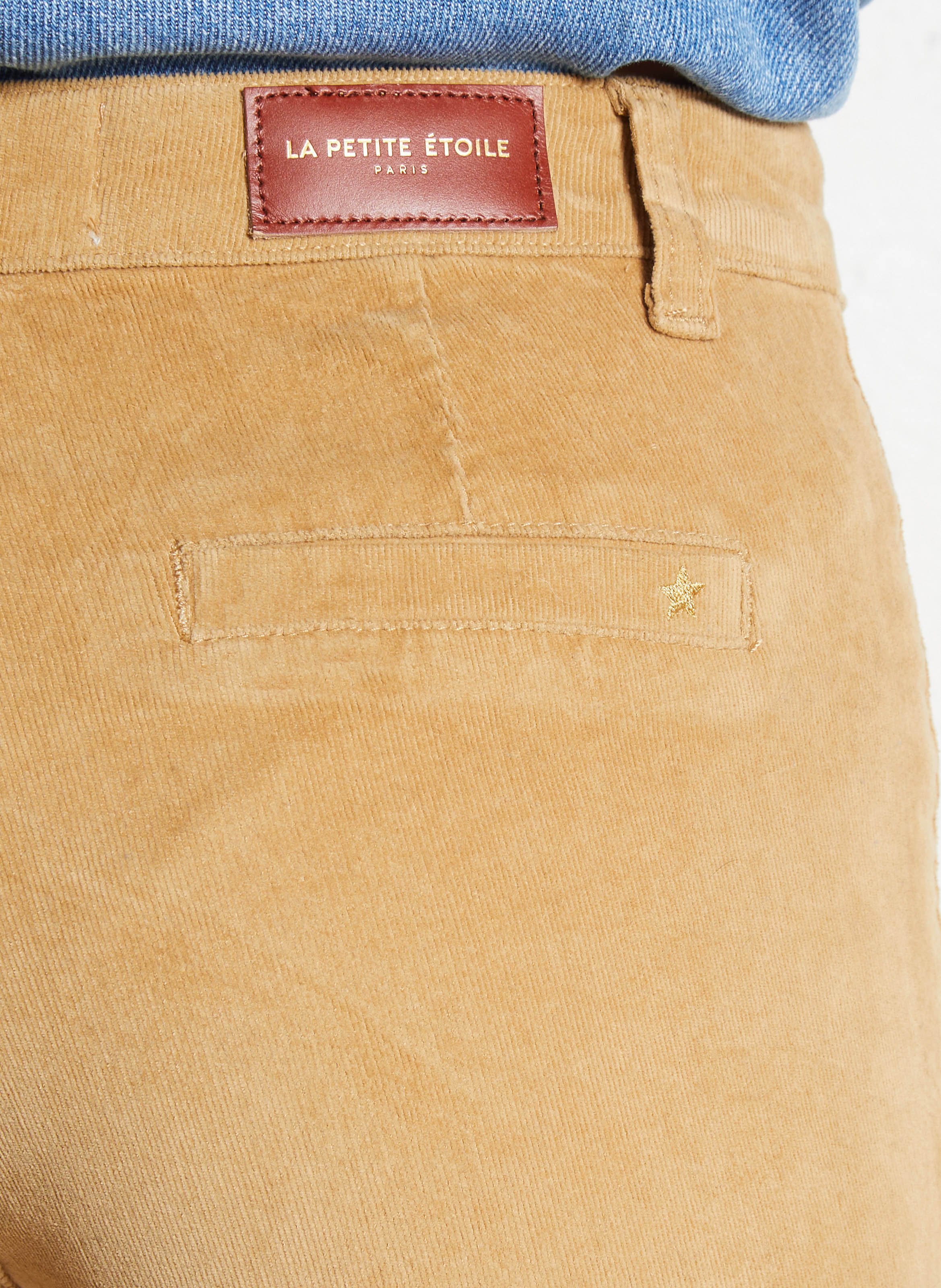 Solid velvet straight-leg pants LA PETITE ETOILE Beige