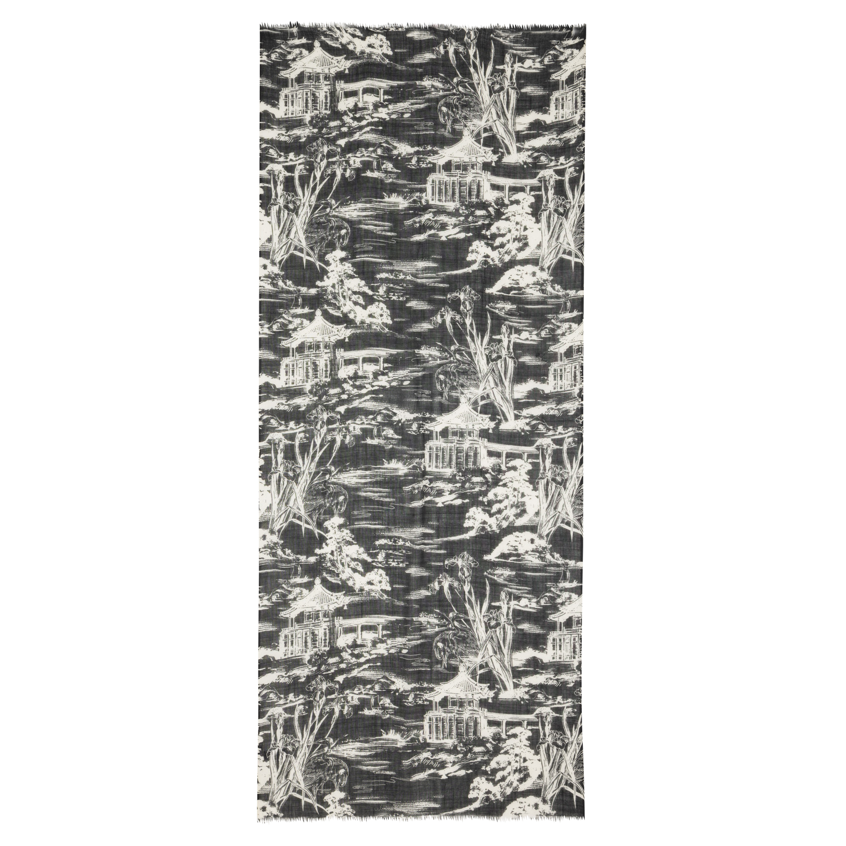 Foulard en laine LA FEE MARABOUTEE Noir