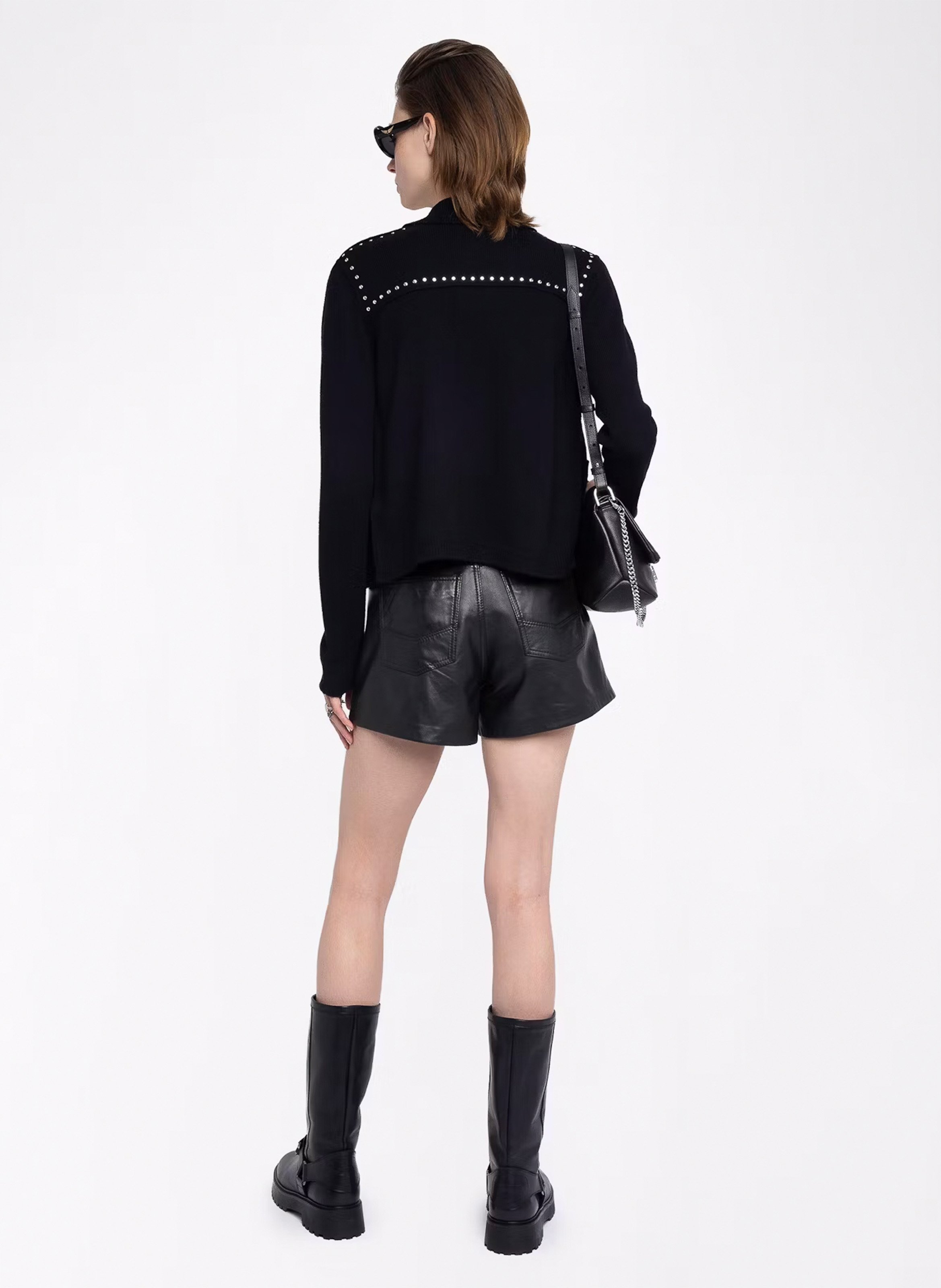 Gerader Cardigan aus Wolle und Kaschmir ZADIG&VOLTAIRE Schwarz