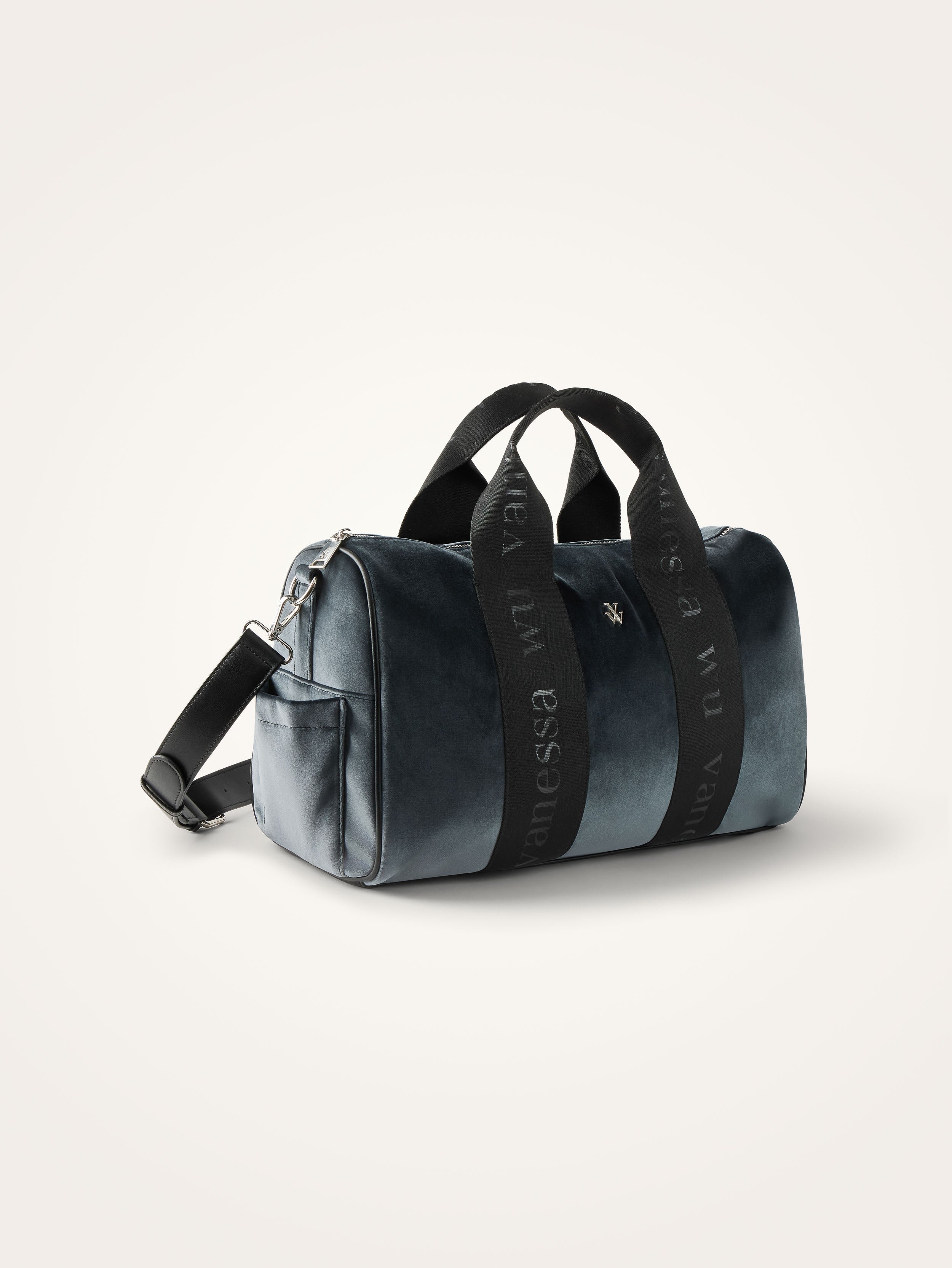 Leopard tweed weekend bag VANESSA WU Blue