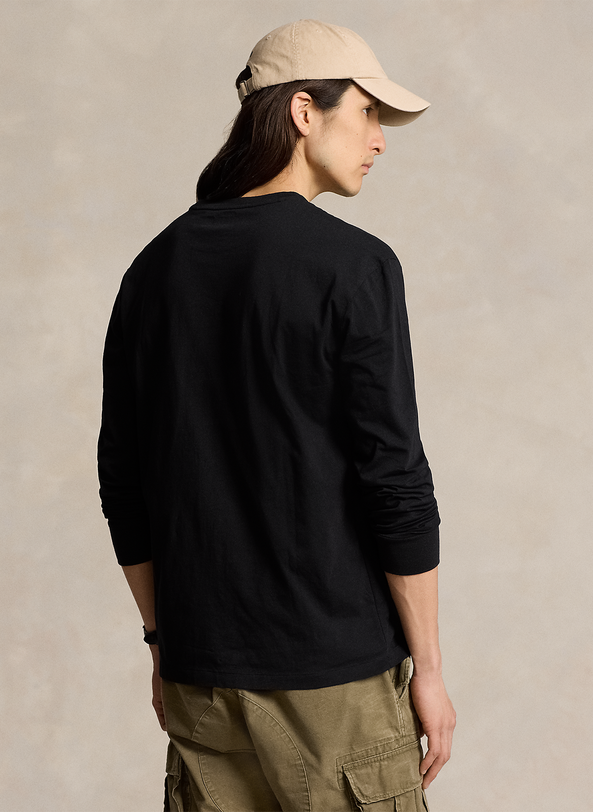 T-shirt col rond en coton POLO RALPH LAUREN Noir