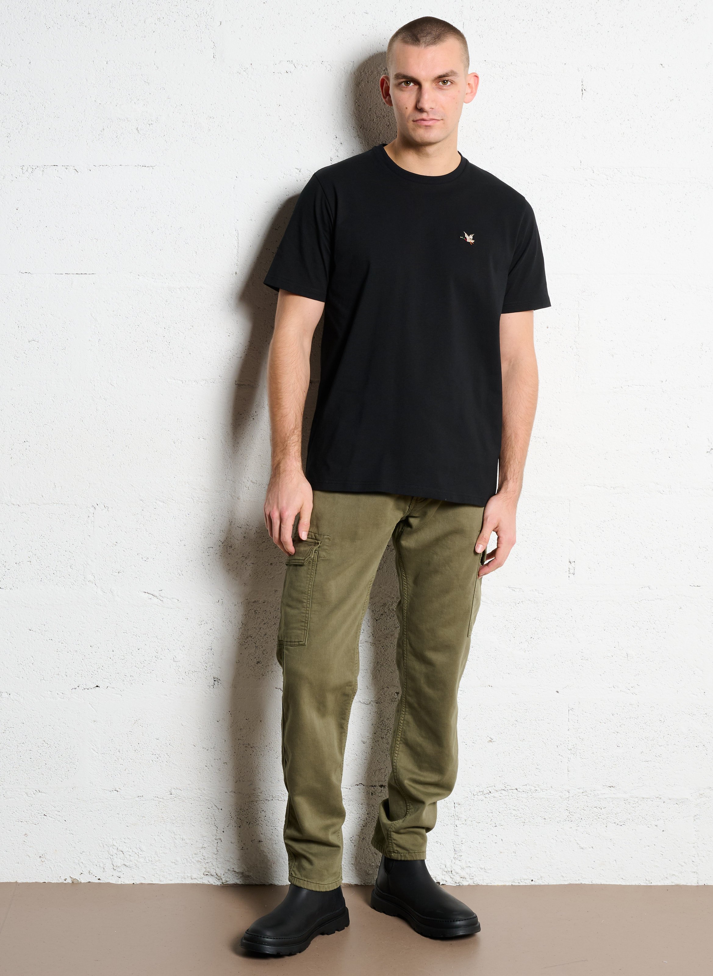 Bottines Chelsea unies en cuir mélangé CAMPER Noir