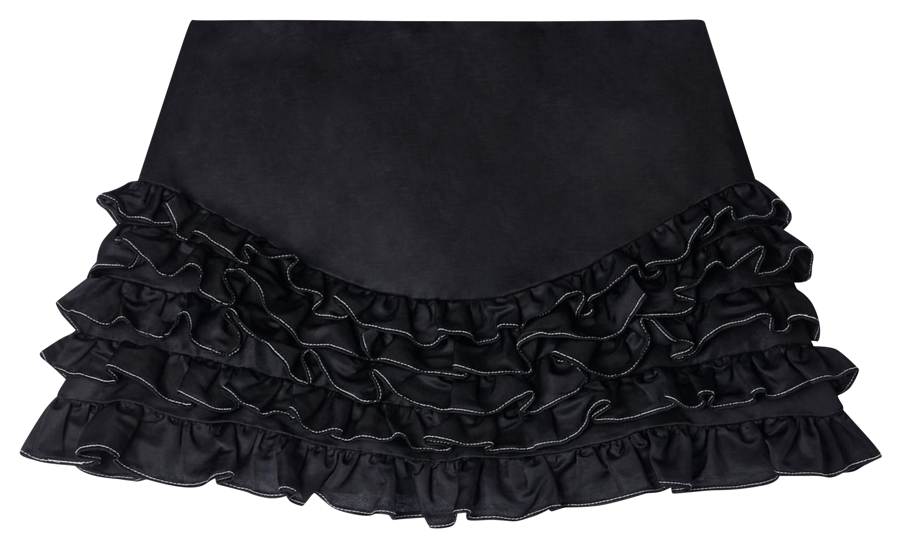 Jupe-short à volants SANDRO Noir