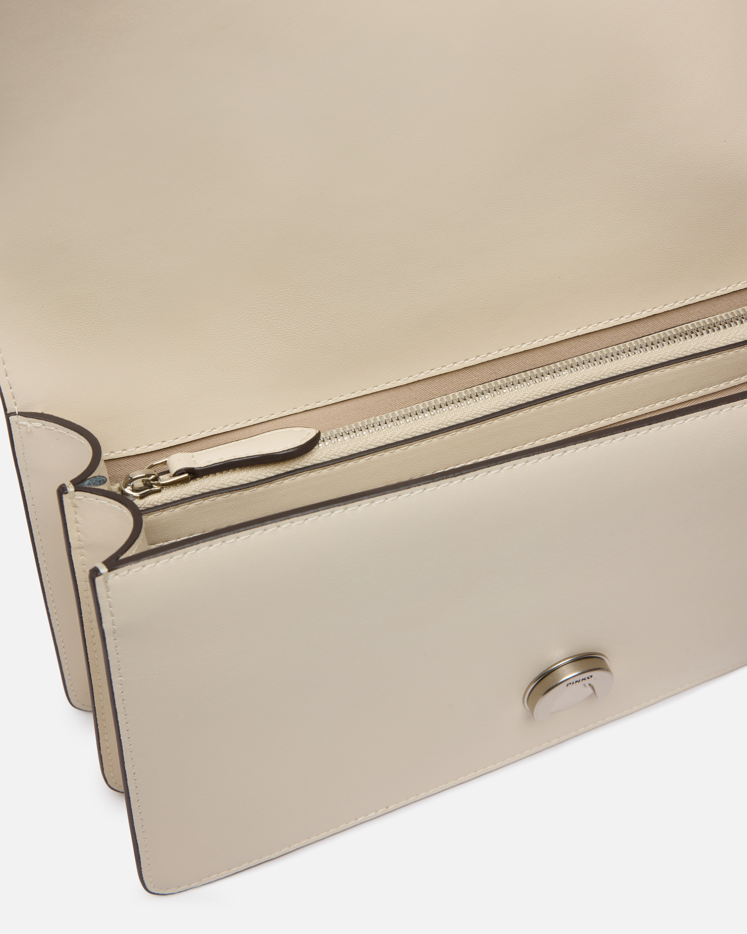 Medium Love Bag One leather handbag Silver