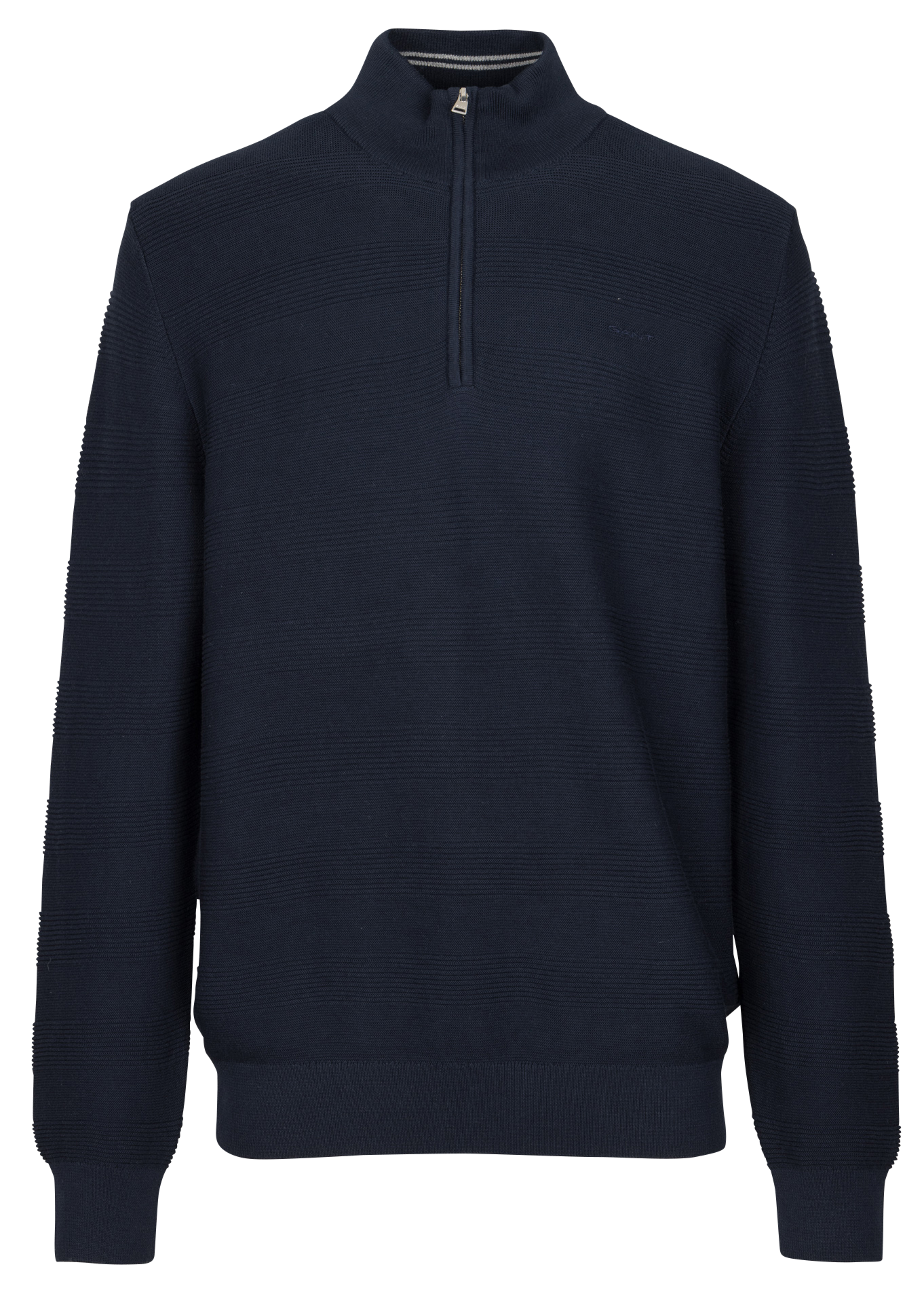 Straight fit cotton trucker collar sweater GANT Blue
