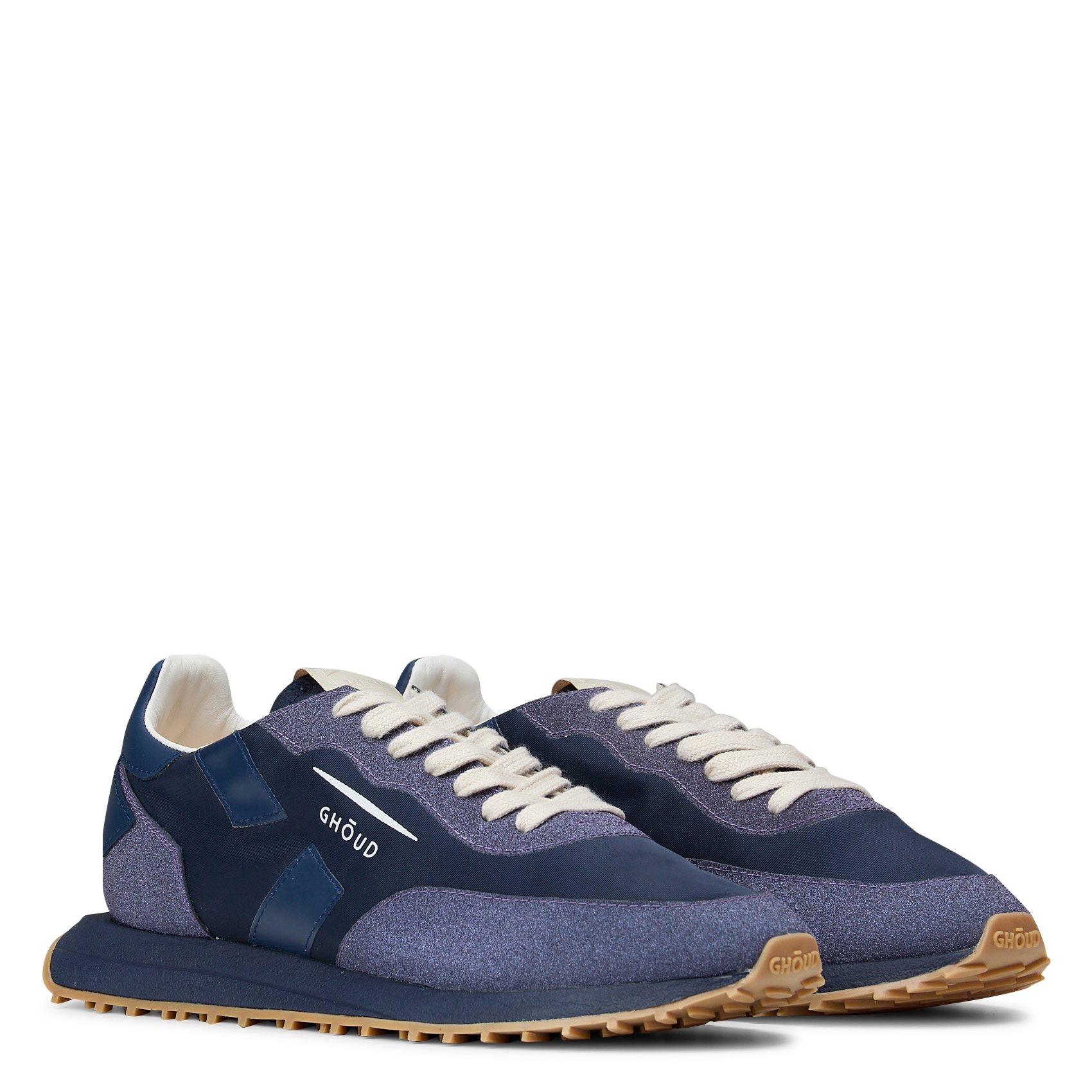 Baskets basses bi-matière pailletée GHOUD VENICE Bleu