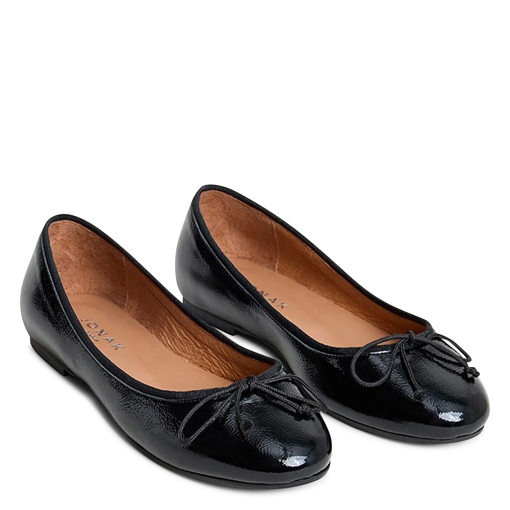Flat patent leather ballet flats JONAK Black