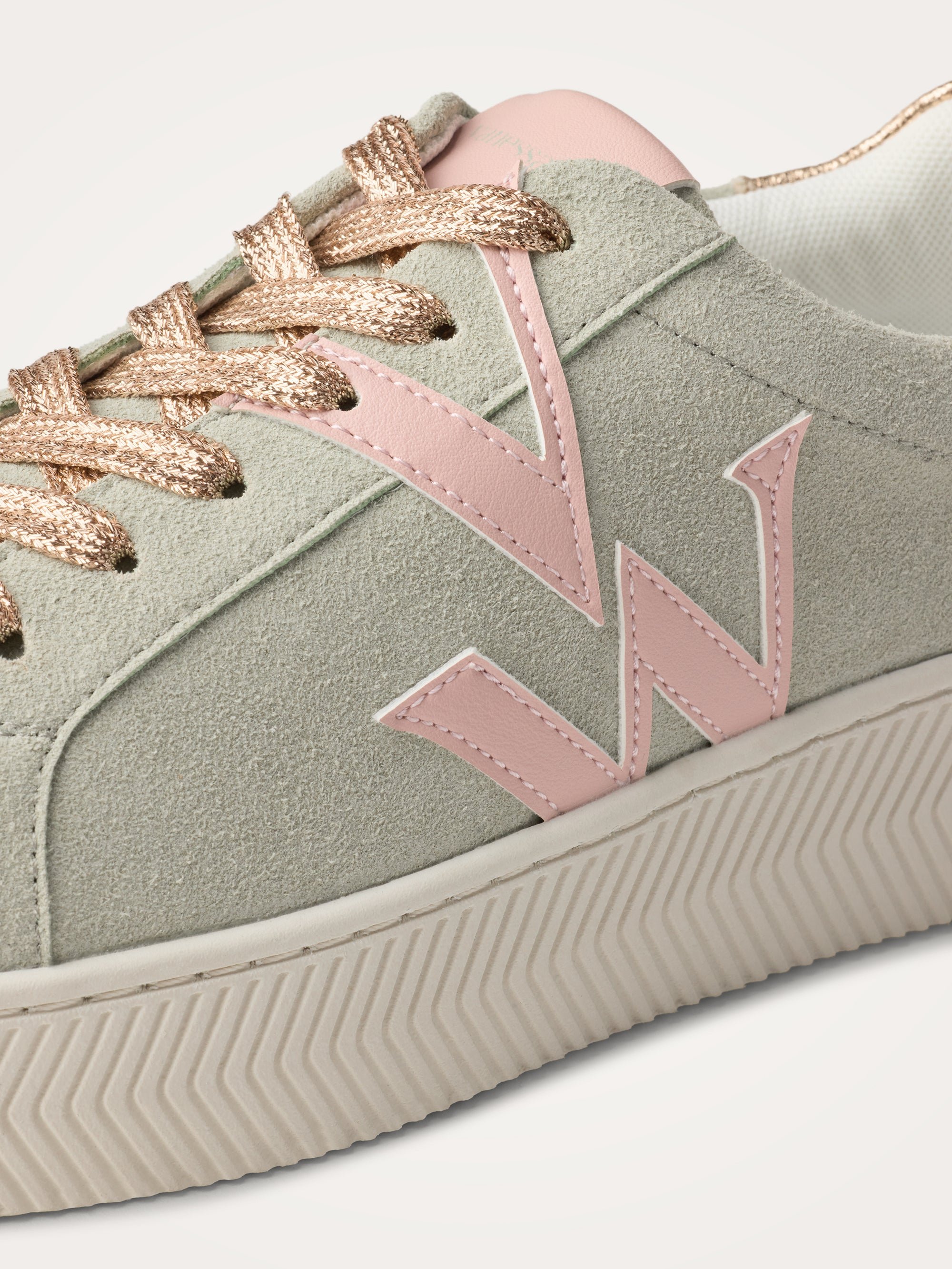 Monogram sneakers with chevron sole. VANESSA WU Green