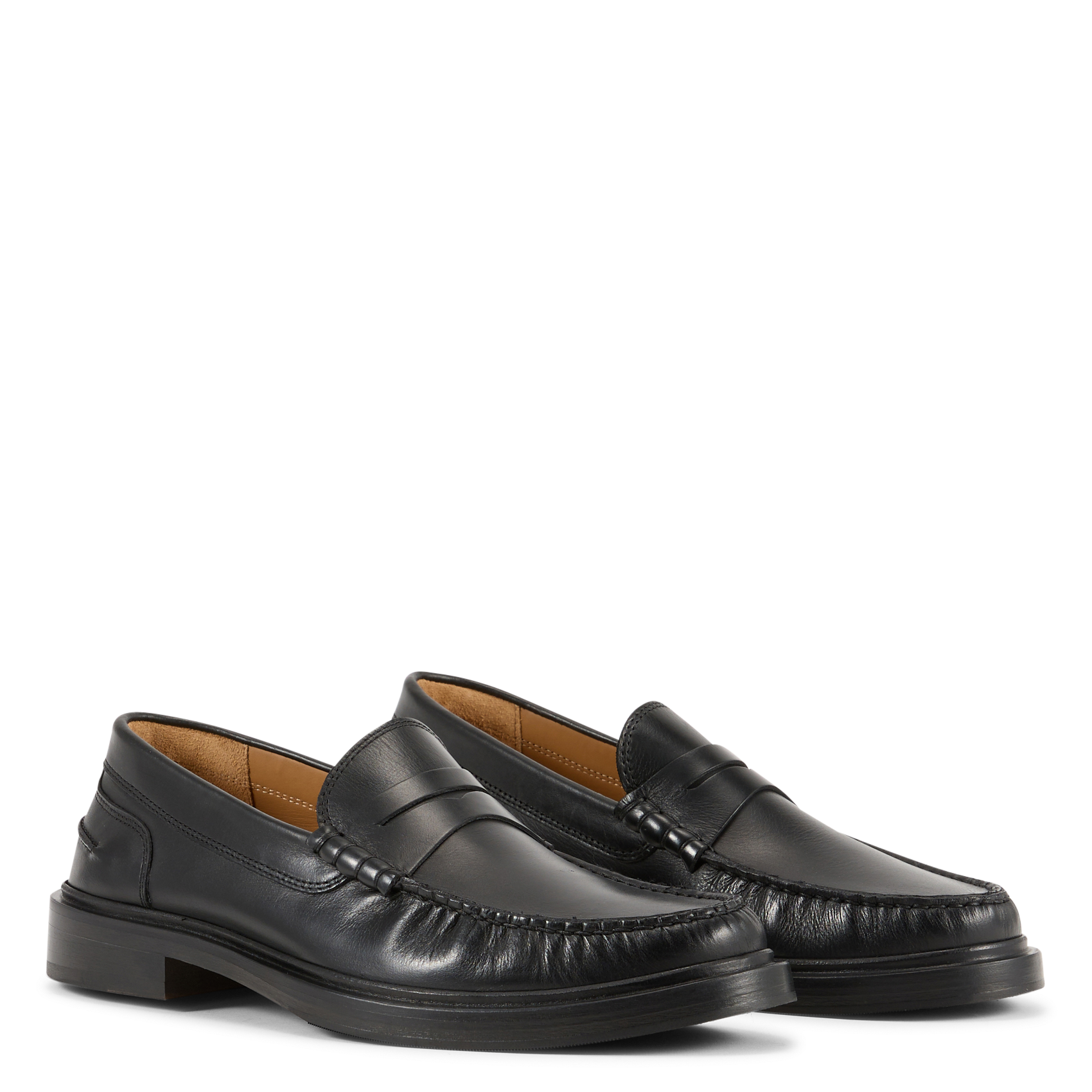 Gladde, leren loafers BOBBIES Zwart
