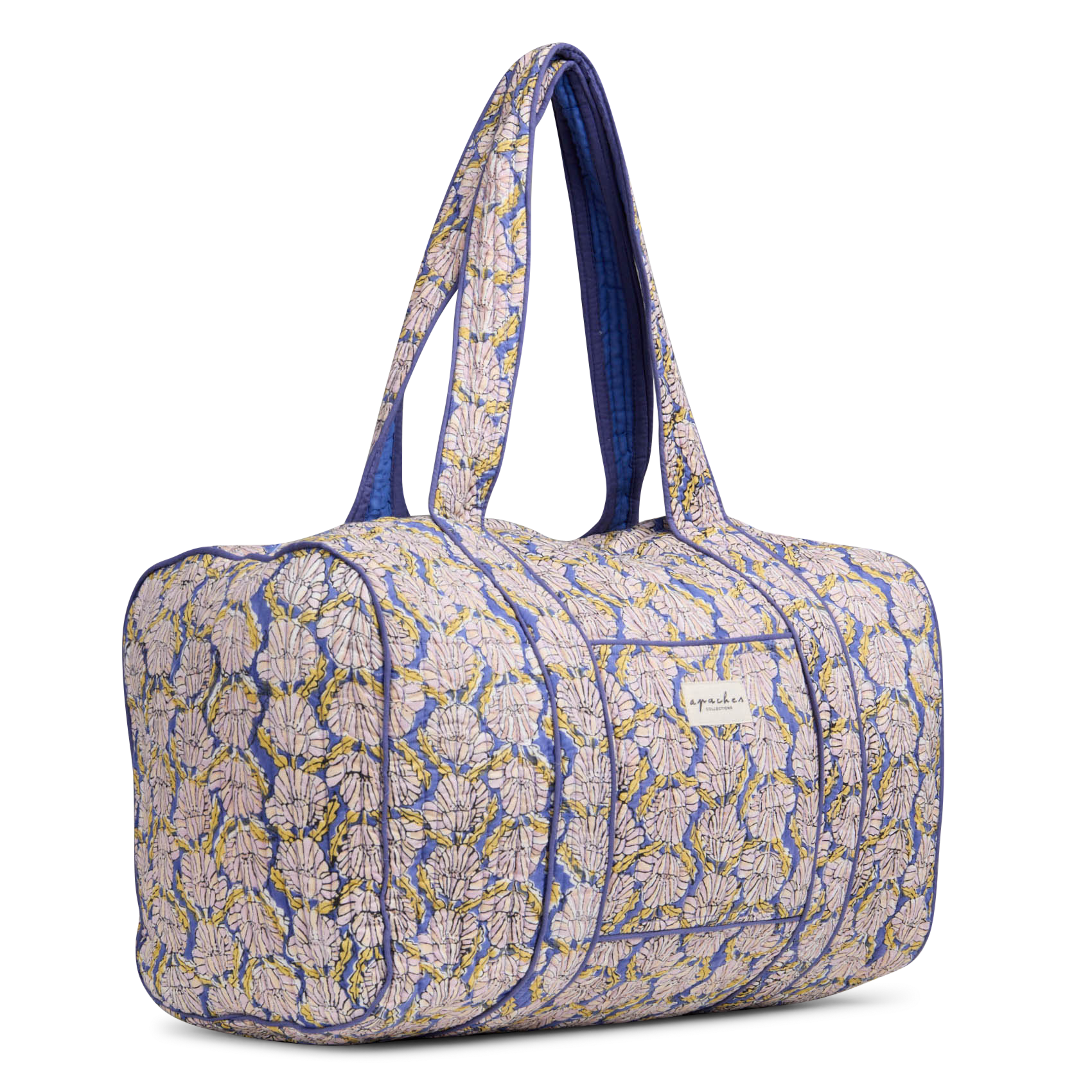 Cabas matelassé imprimé APACHES COLLECTIONS Bleu