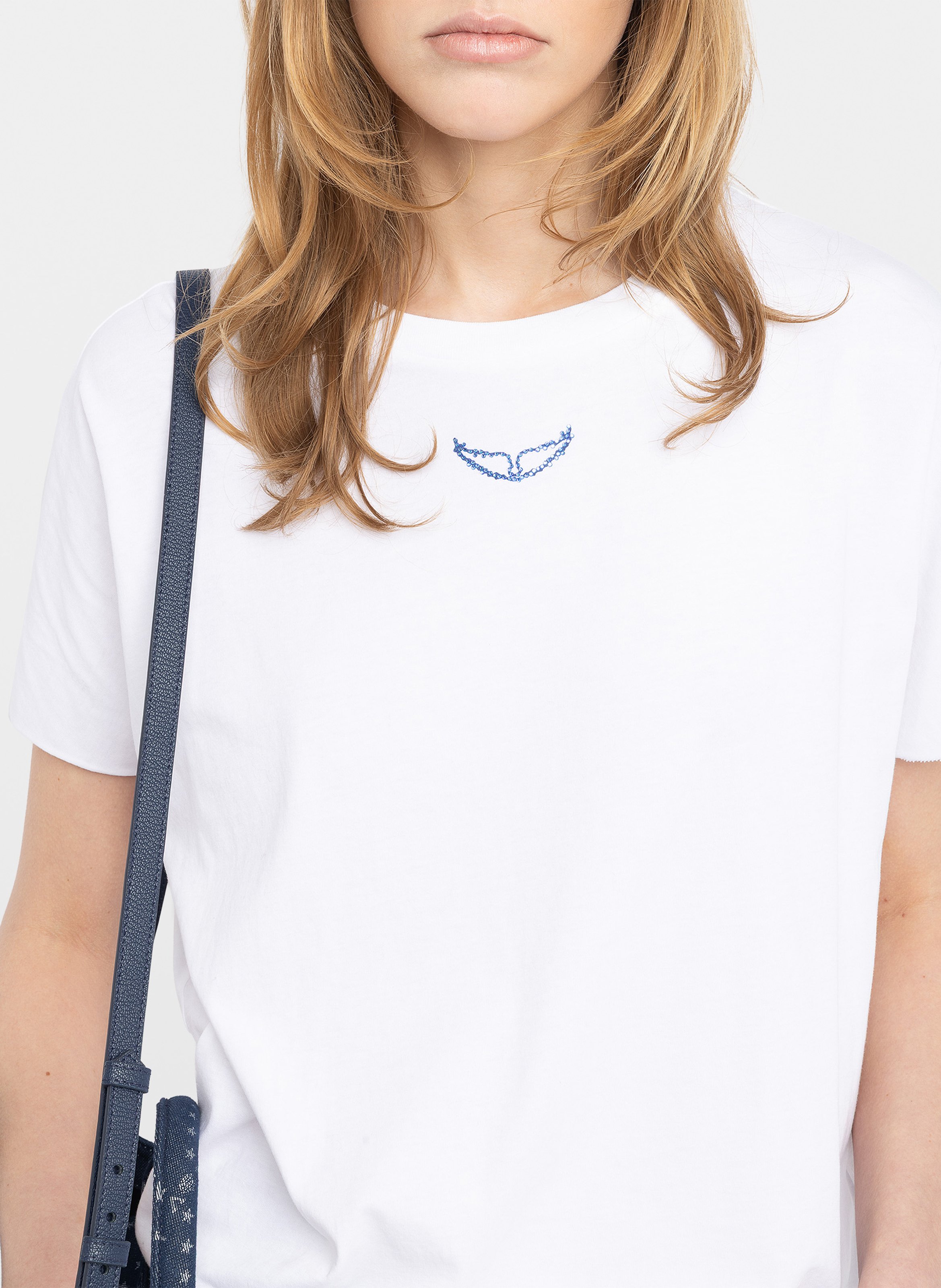 Tee-shirt col rond en coton bio ZADIG&VOLTAIRE Blanc
