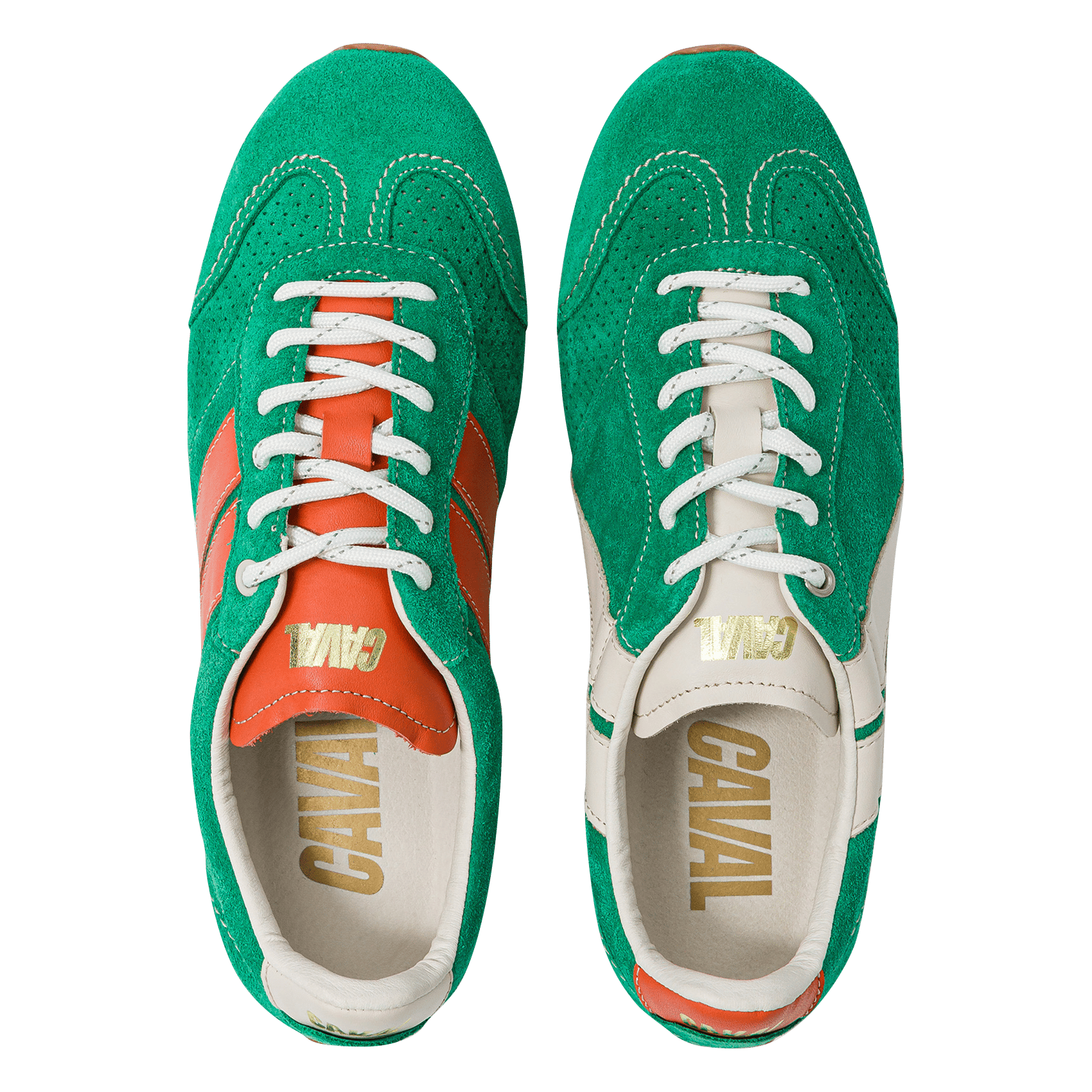 Niedrige Veloursleder-Sneaker CAVAL Grun