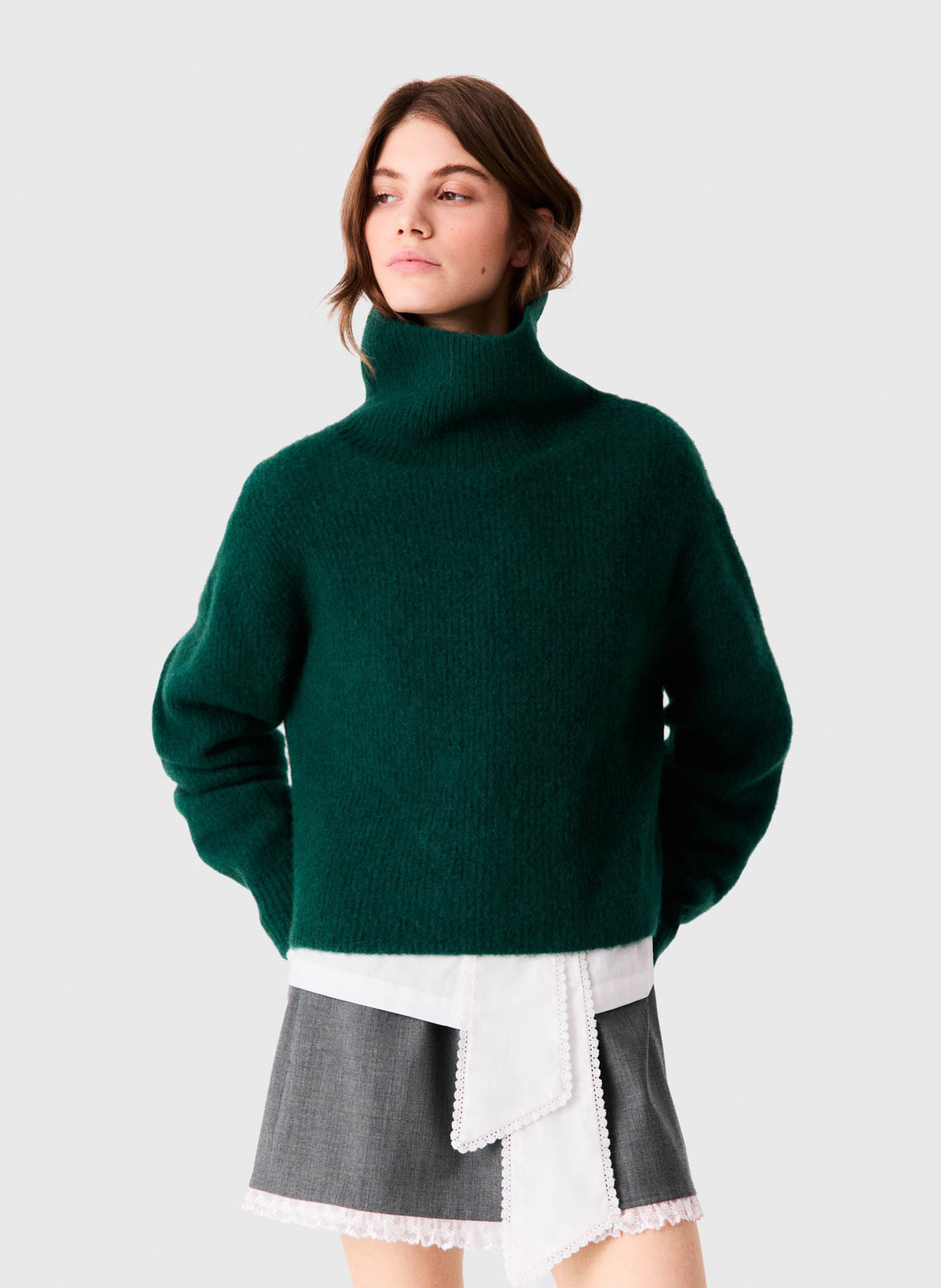 Pull oversize en laine mélangée MAJE Vert