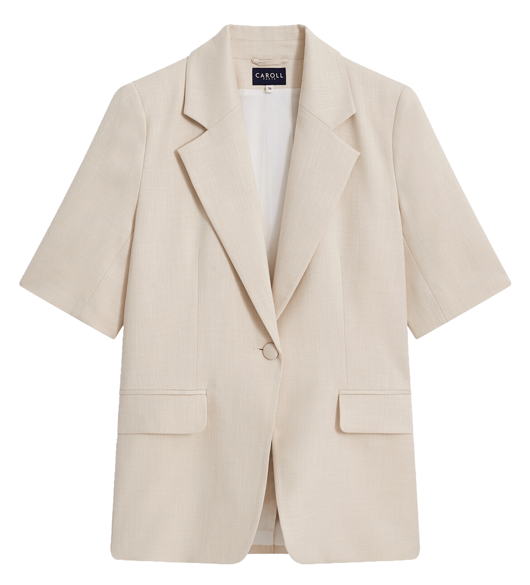 Fitted suit jacket CAROLL Beige