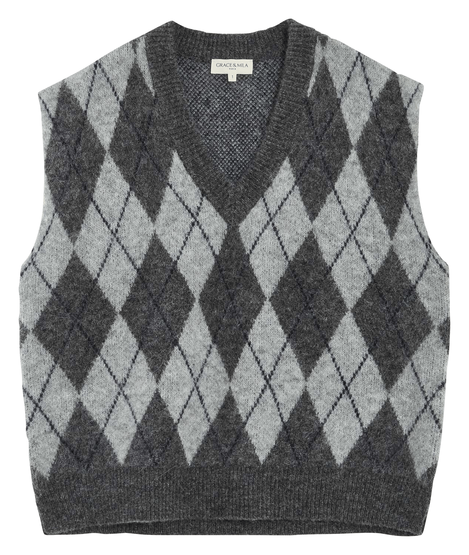 Oversized sleeveless sweater GRACE ET MILA Black
