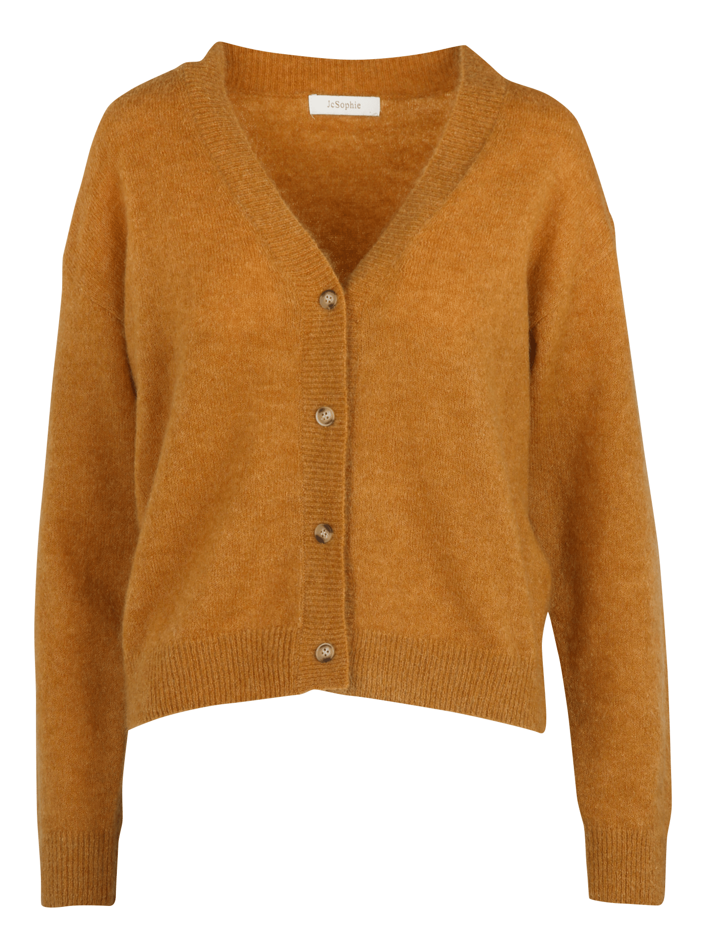 Straight knit V-neck cardigan JC SOPHIE Orange