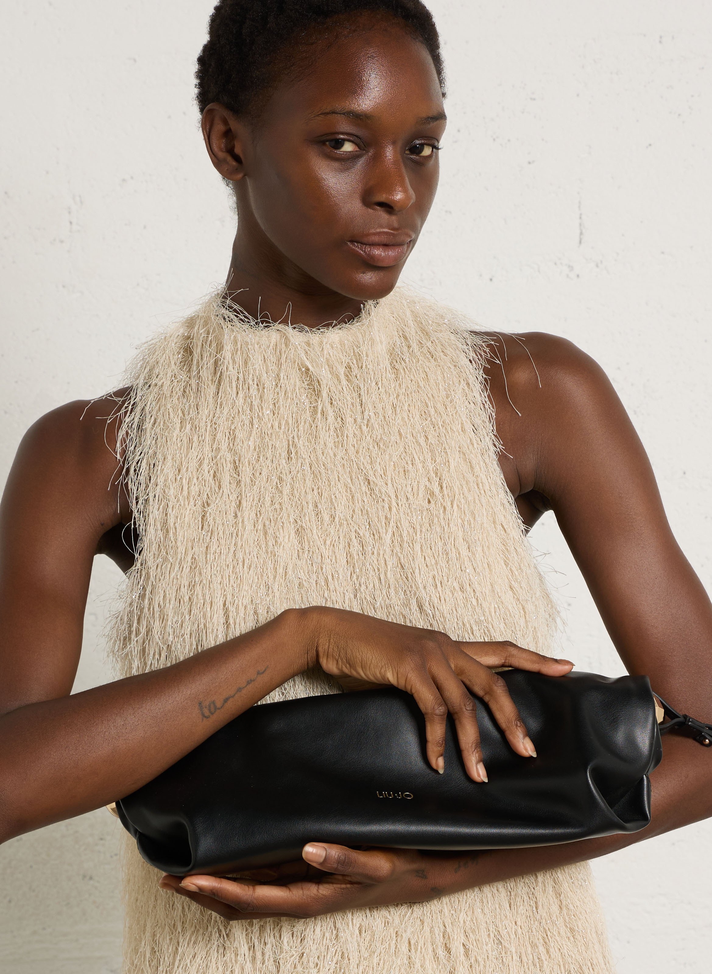 Leather-look shoulder bag LIU JO Black